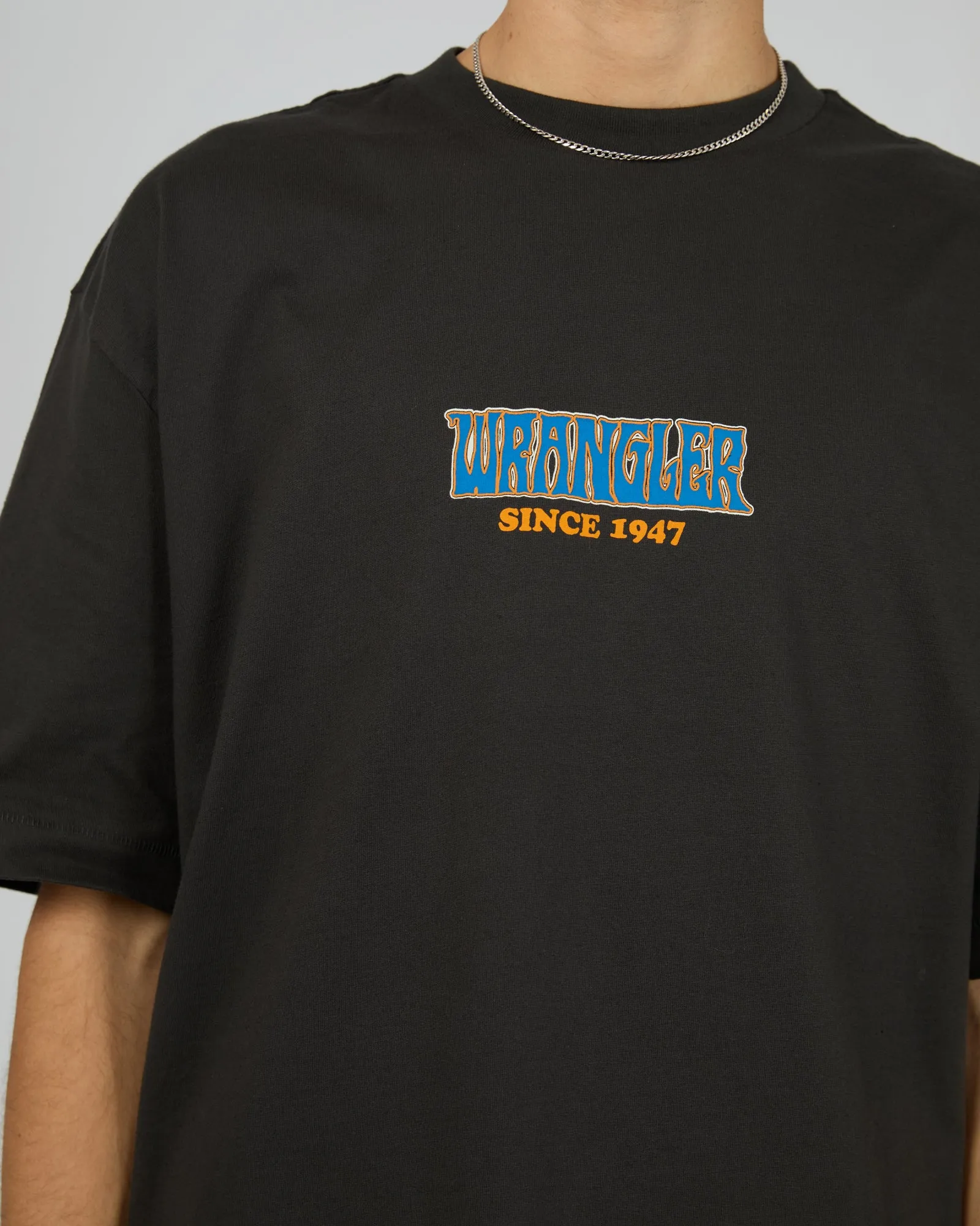 Fangs Boxcar Tee Worn Black sold by edge clothing product image thumbnail 5