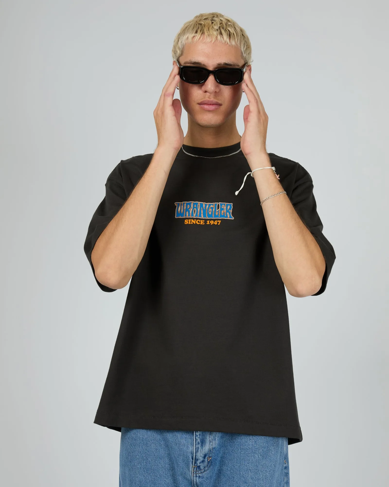 Fangs Boxcar Tee Worn Black sold by edge clothing product image thumbnail 3