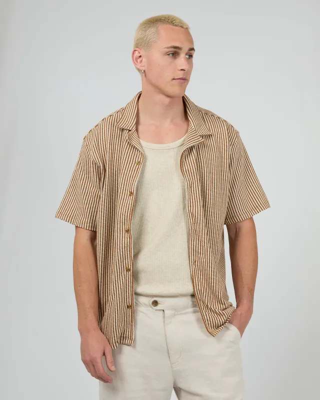 Jackson Shirt Brown sold by edge clothing