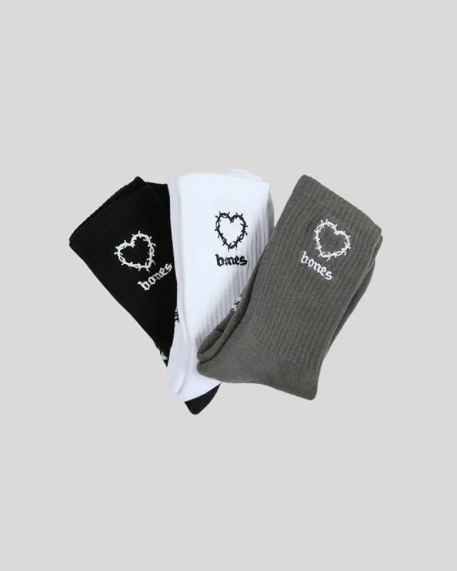 Barb 3 Pack Socks Multicoloured sold by edge clothing