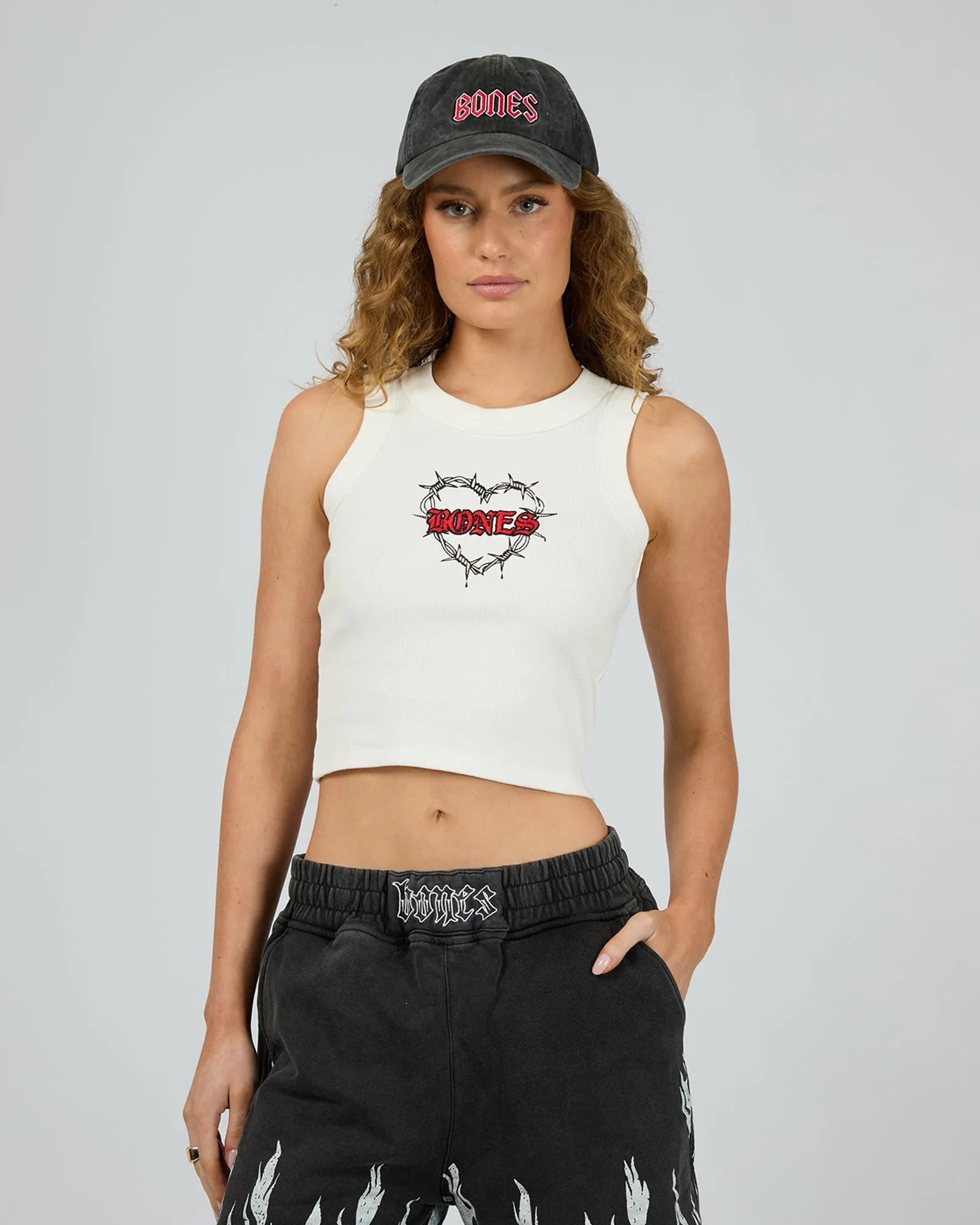 Love Hurts Rib Crop Vintage White sold by edge clothing product image thumbnail 2