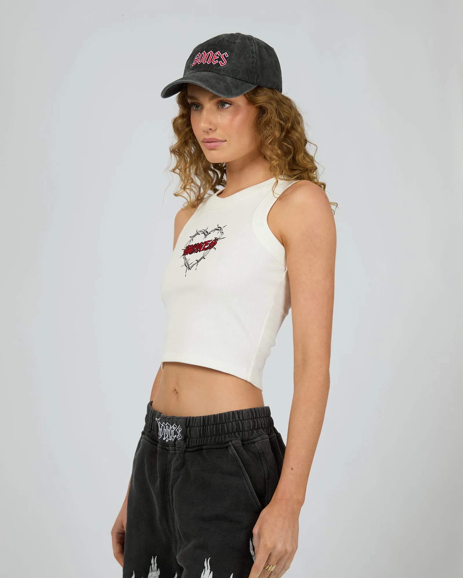 Love Hurts Rib Crop Vintage White sold by edge clothing product image thumbnail 4