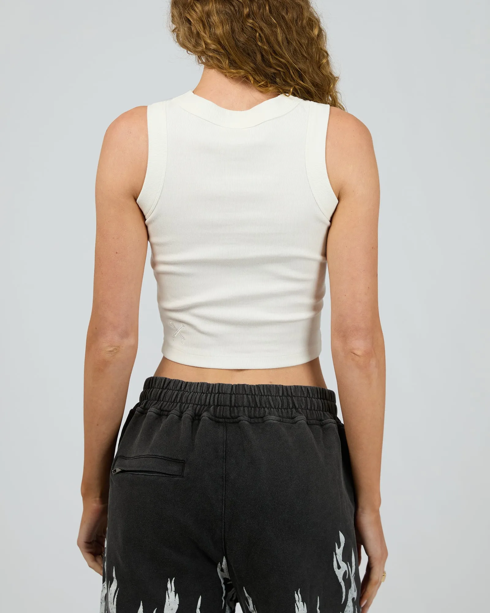 Love Hurts Rib Crop Vintage White sold by edge clothing product image thumbnail 3