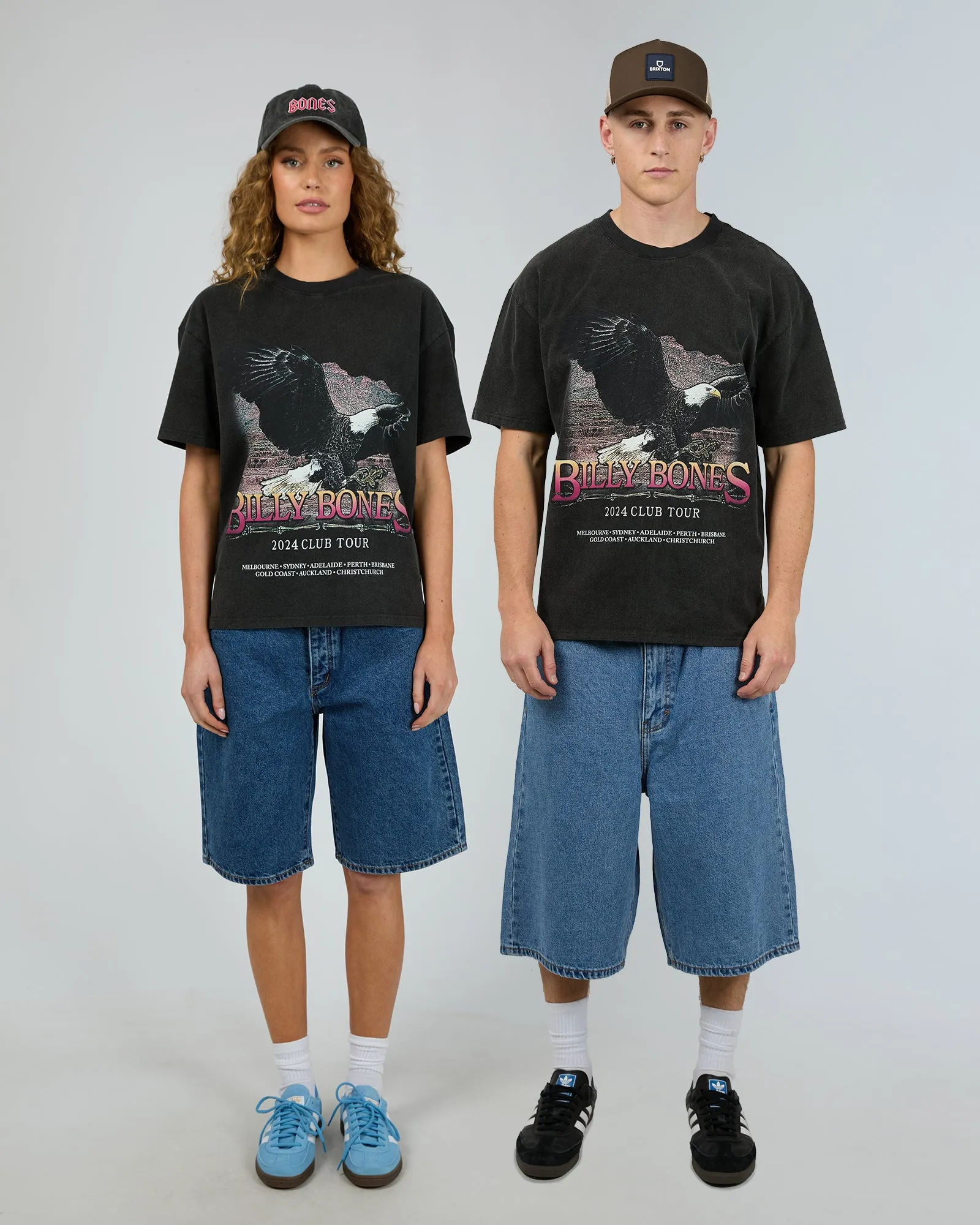 Club Tour Eagle Tee Vintage Black sold by edge clothing