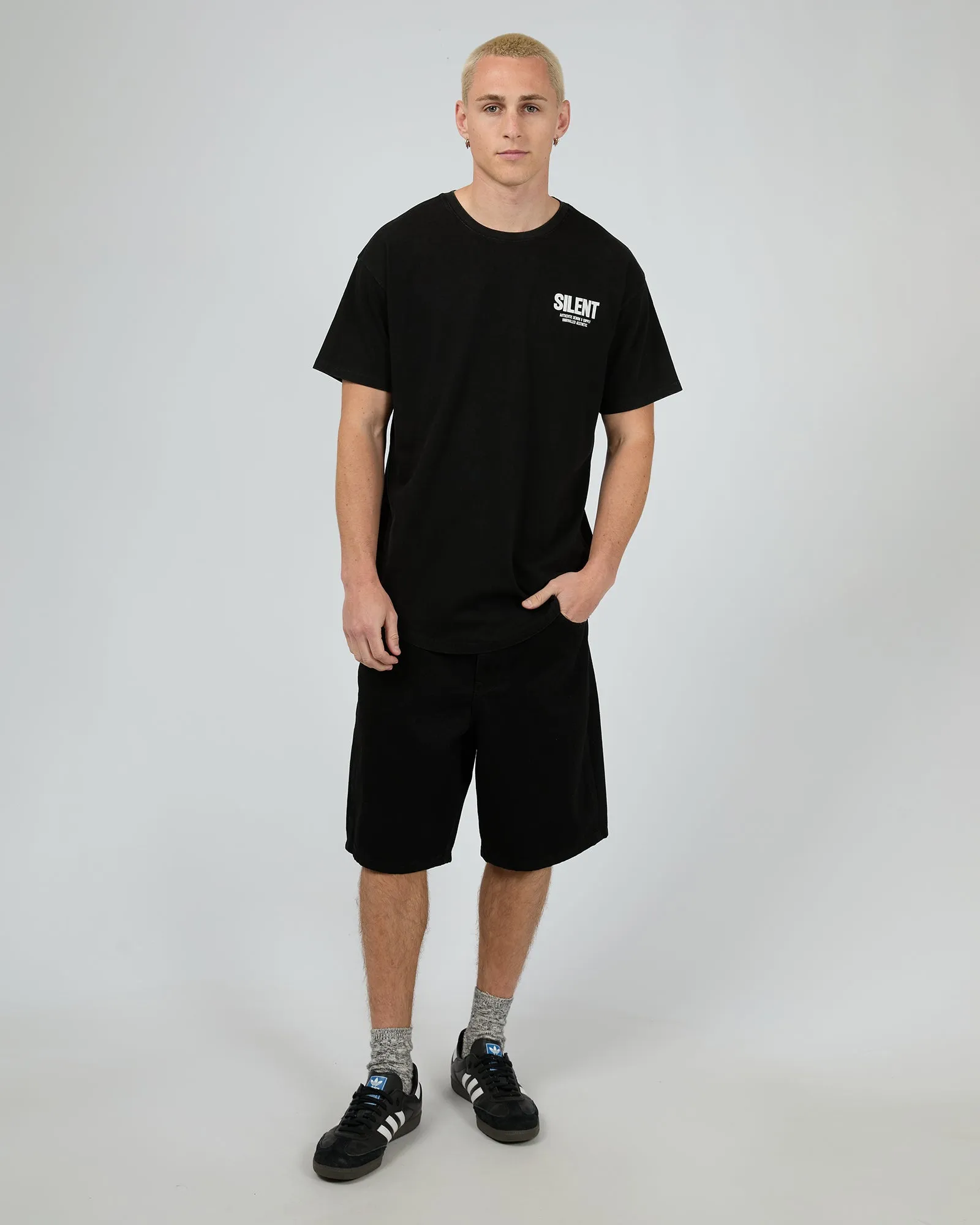 Reverse Tee Washed Black sold by edge clothing