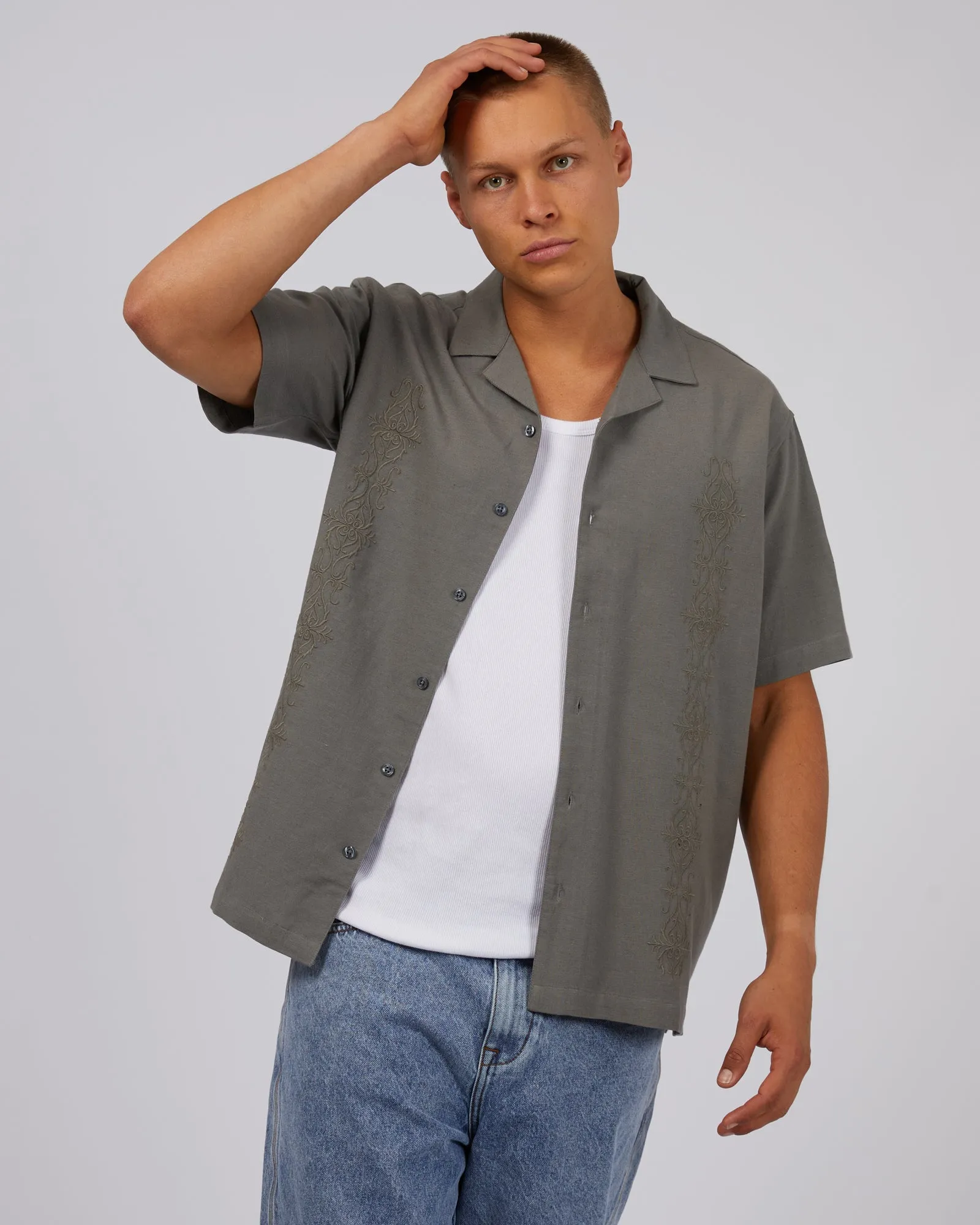 Lucca Shirt Khaki sold by edge clothing