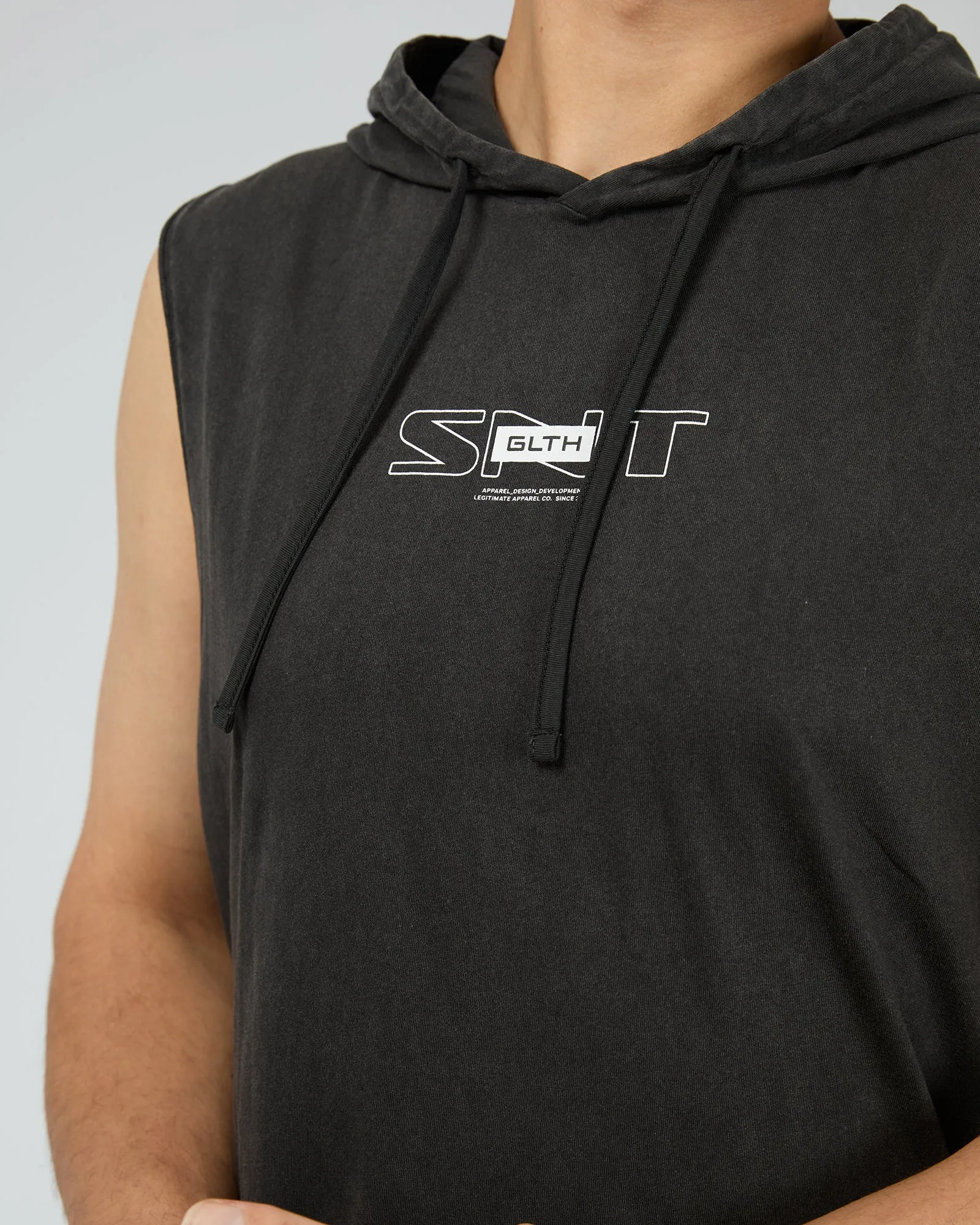 Ever Hooded Muscle Washed Black sold by edge clothing product image thumbnail 5