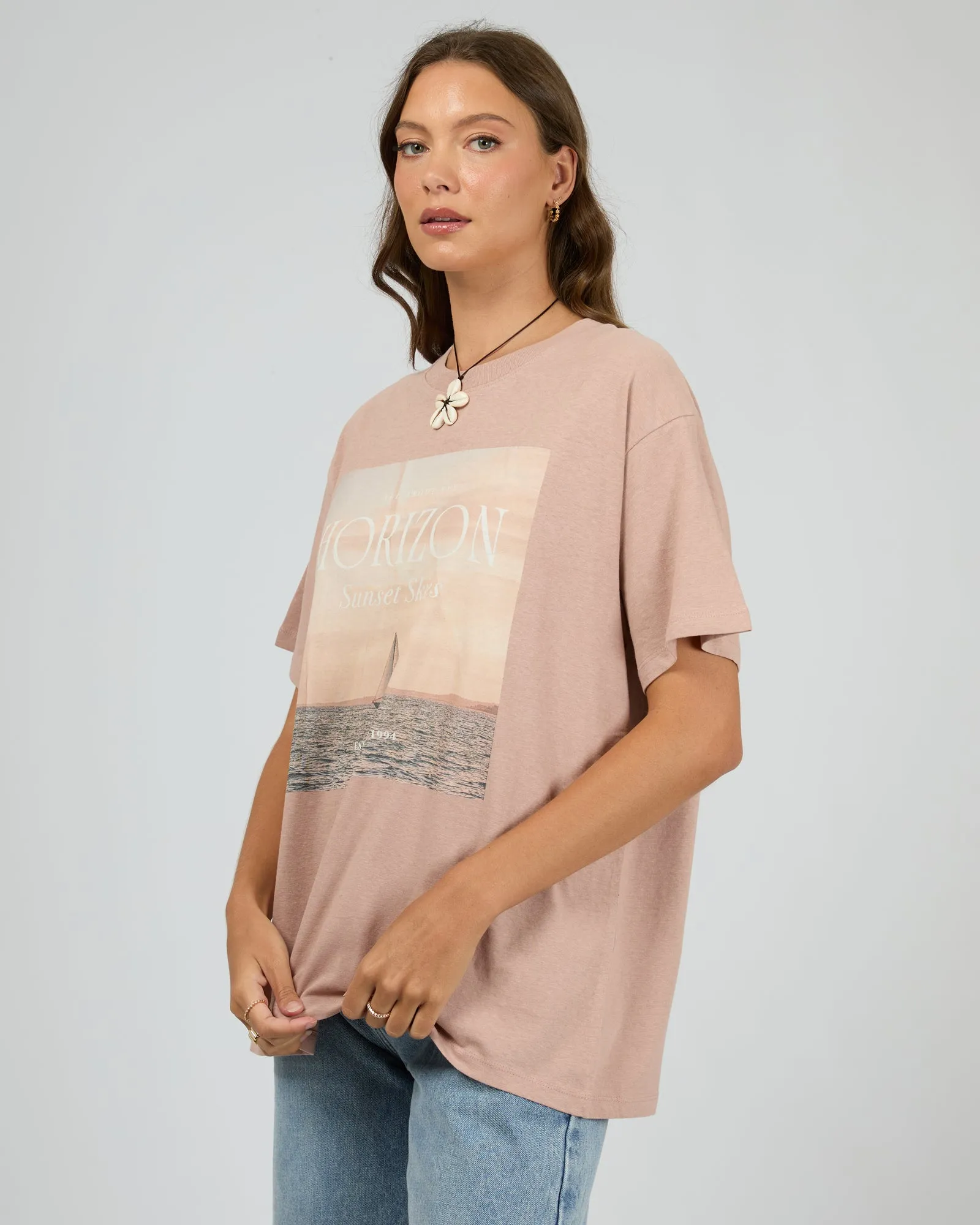 Horizon Oversized Tee Fawn sold by edge clothing product image thumbnail 4