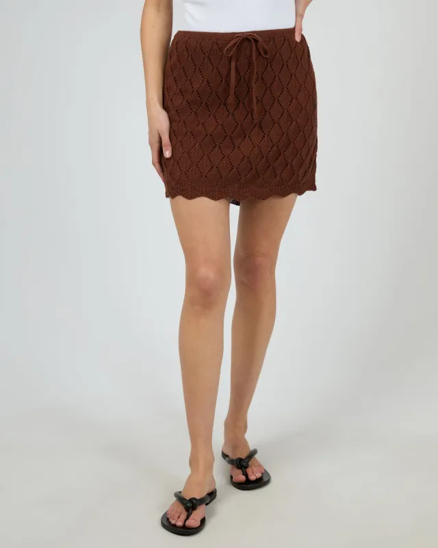Hunter Mini Skirt Brown sold by edge clothing
