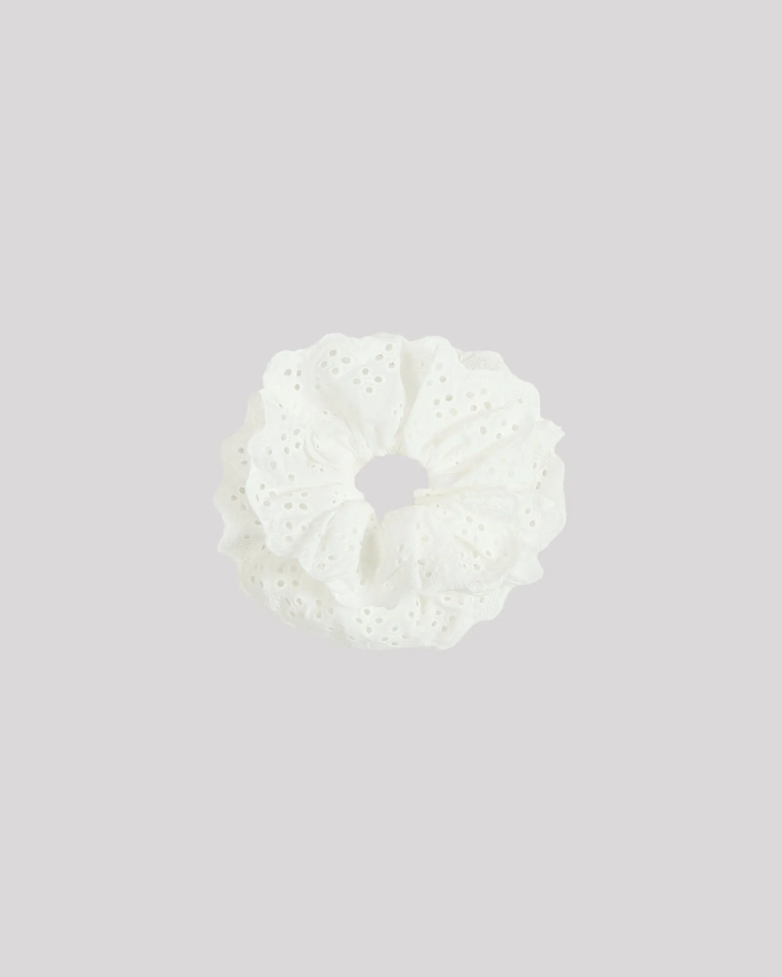 Lola Broderie Scrunchie Vintage White sold by edge clothing