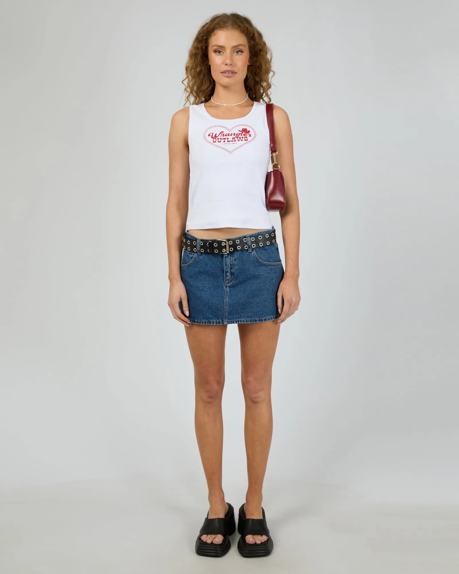 Outlaws Muse Rib Tank White sold by edge clothing product image thumbnail 2