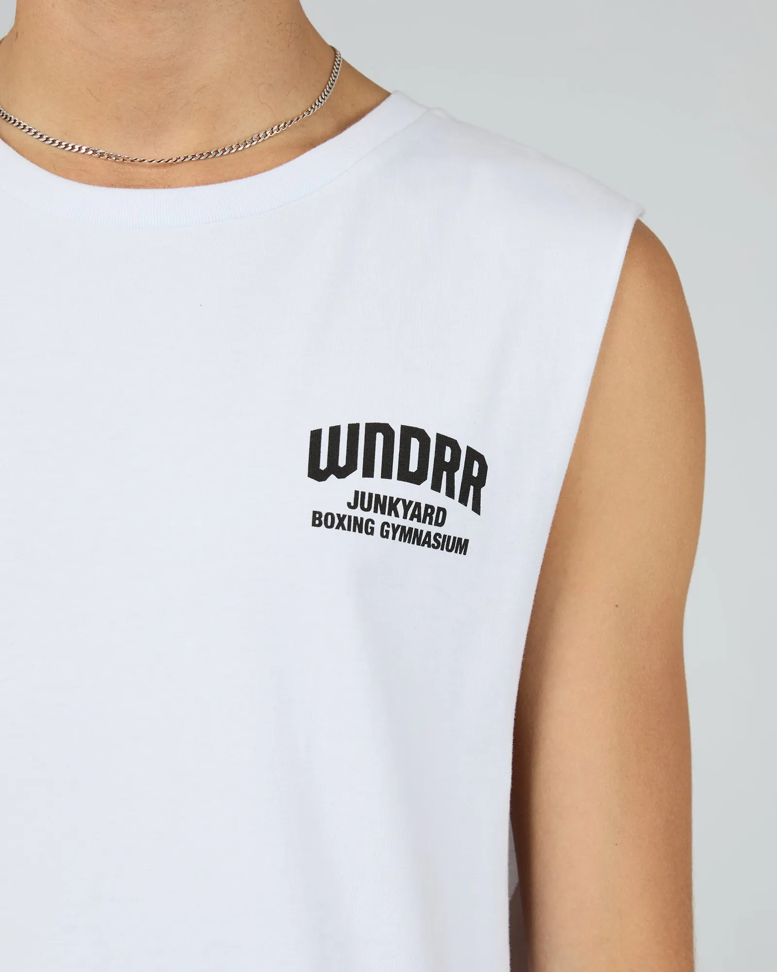 Junkyard Muscle Top White sold by edge clothing product image thumbnail 5