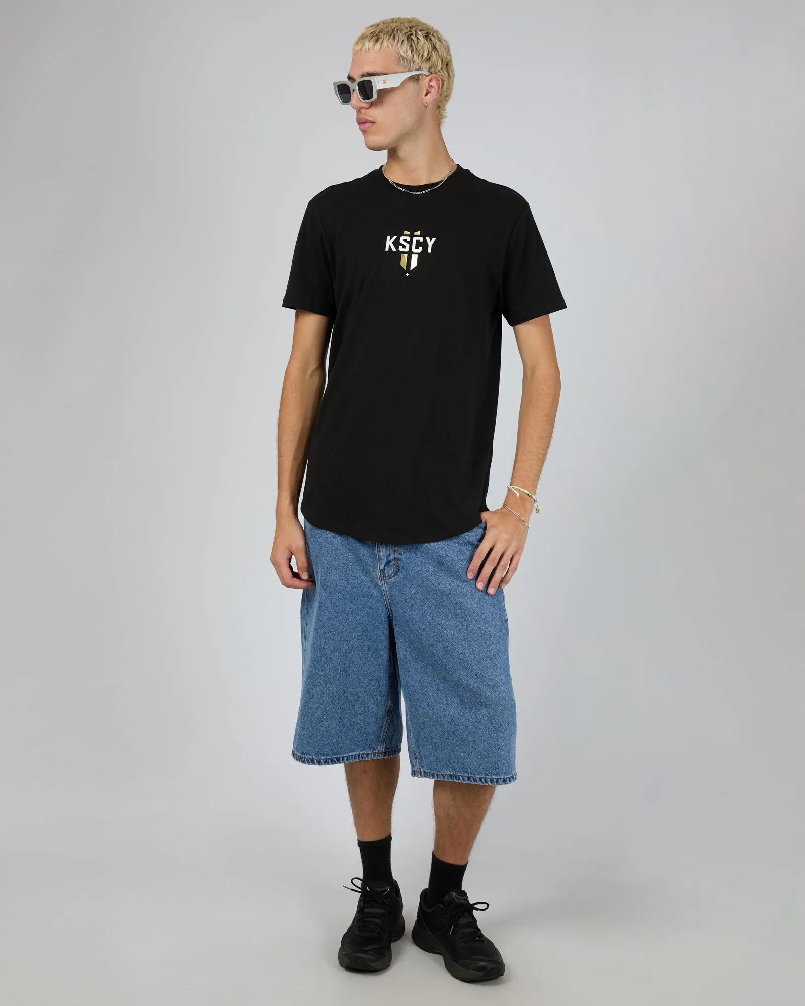 Imperium Dual Curved Tee Black sold by edge clothing