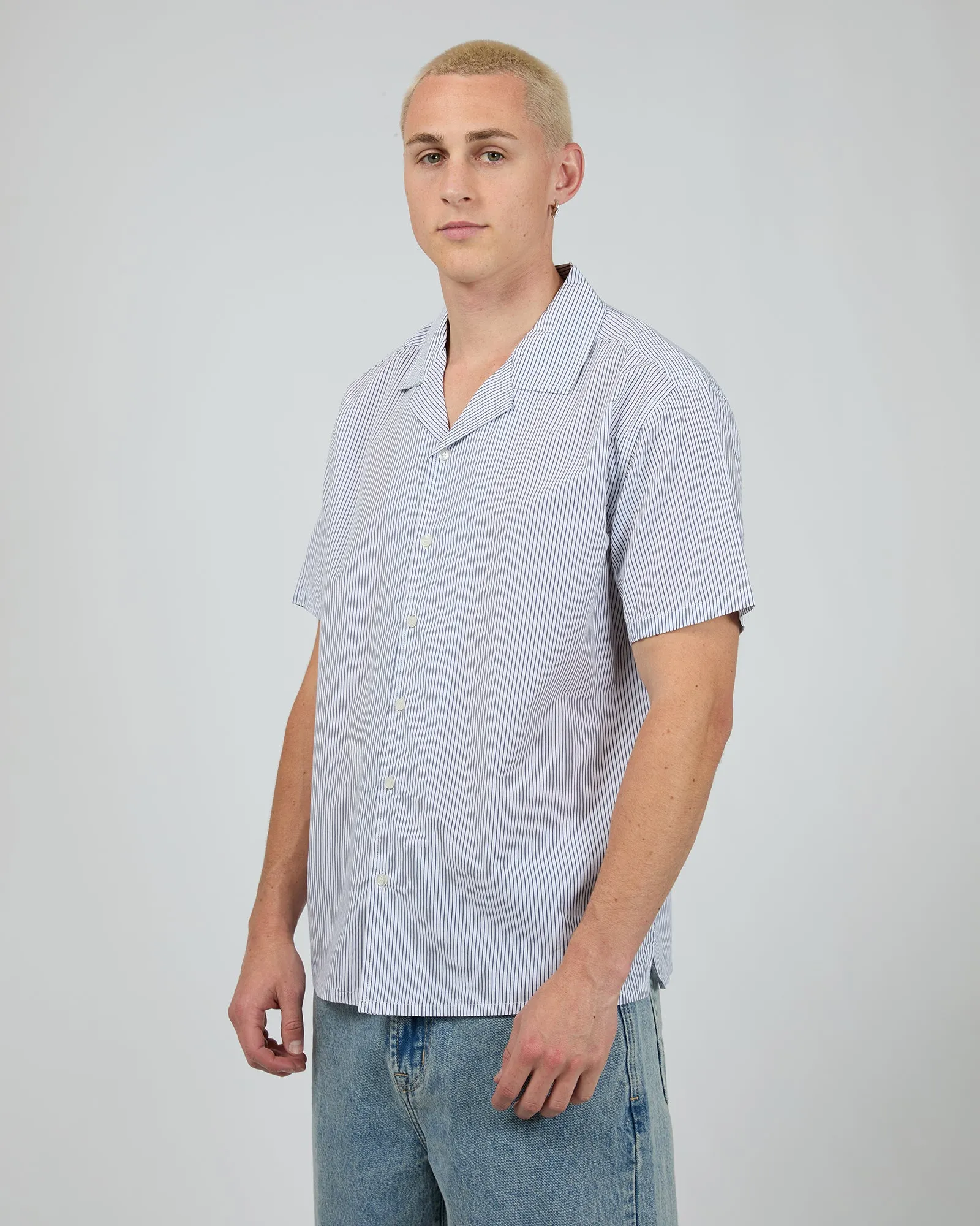 Charlie Stripe Shirt White sold by edge clothing product image thumbnail 4