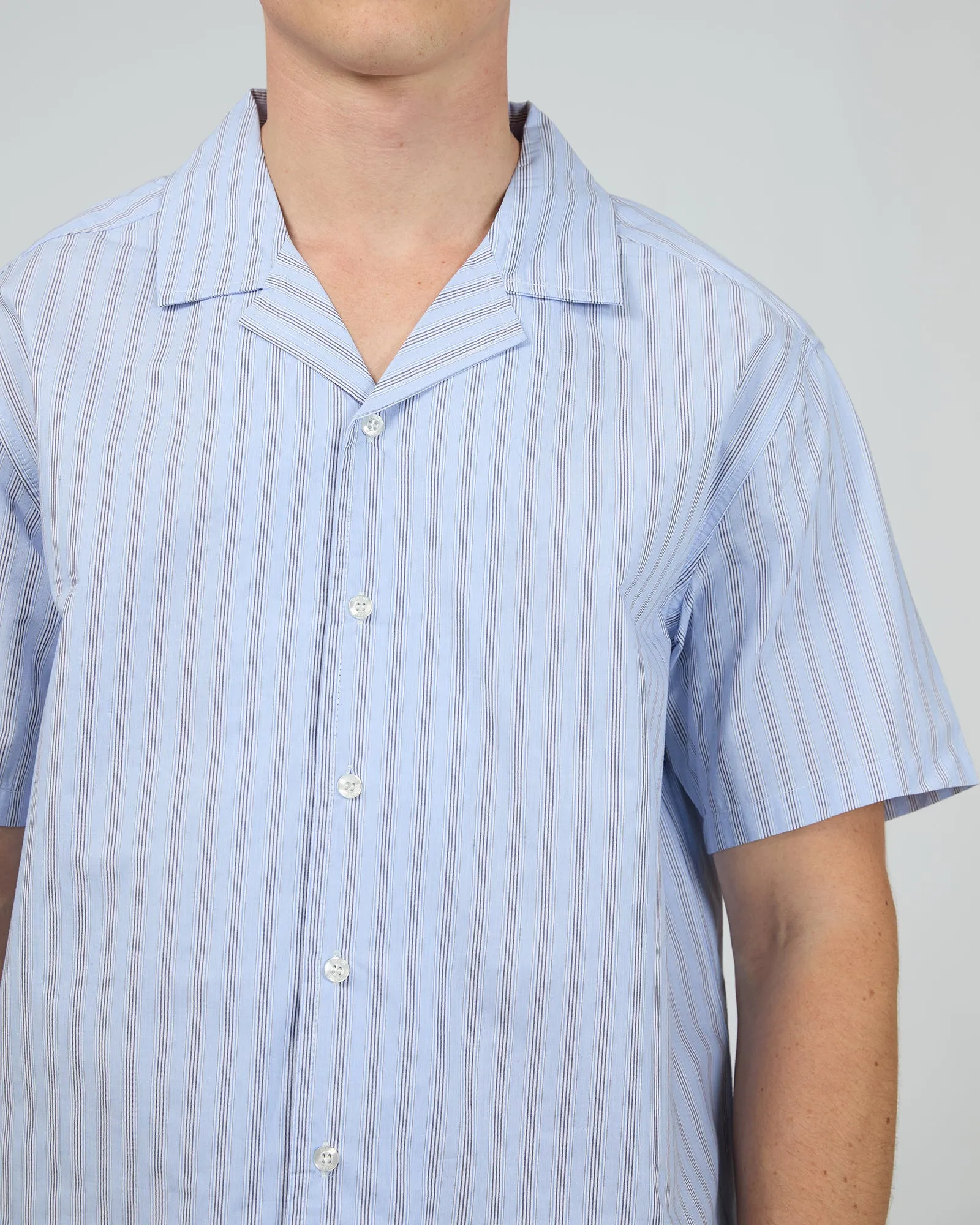 Lenny Stripe Shirt Light Blue sold by edge clothing product image thumbnail 5