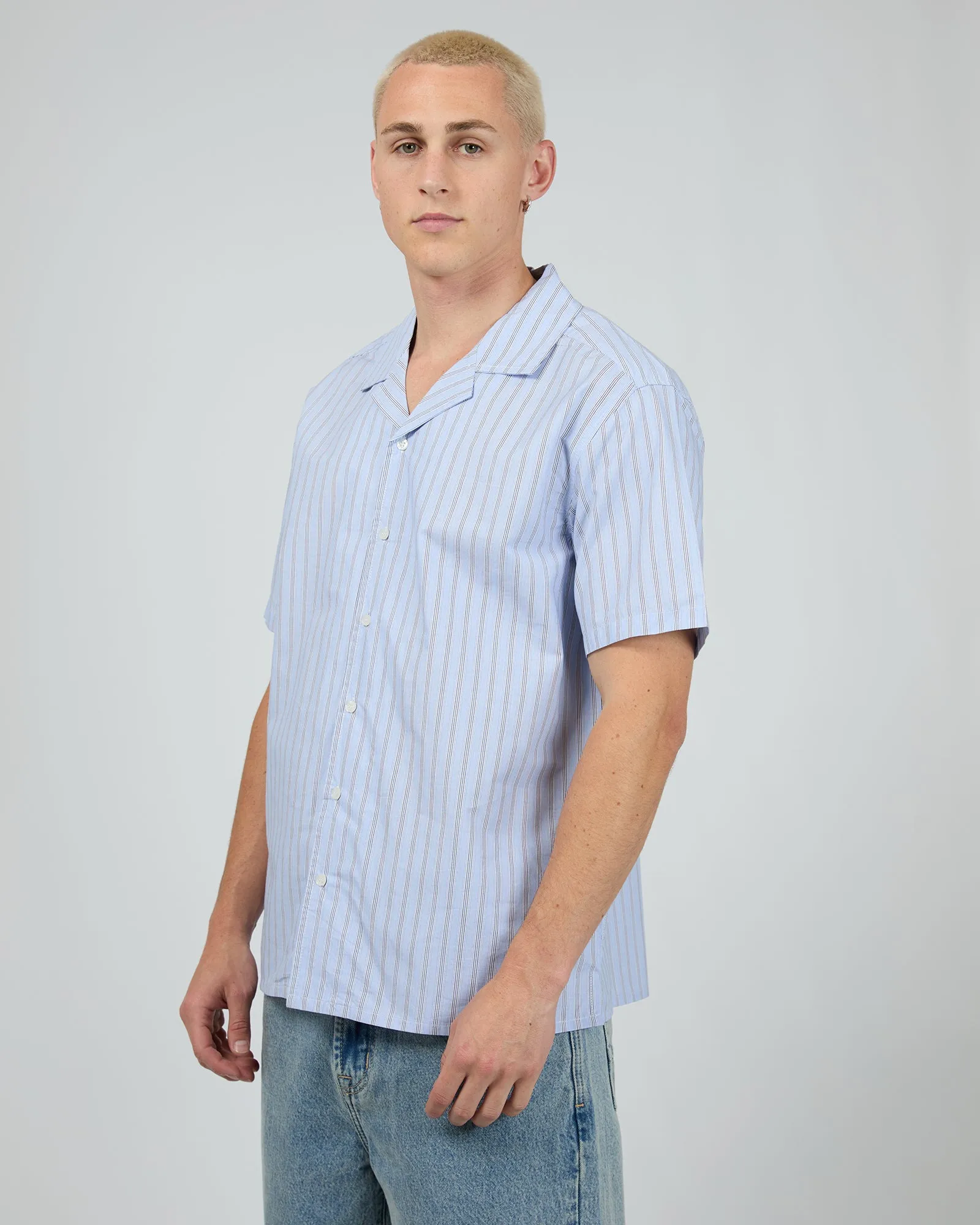 Lenny Stripe Shirt Light Blue sold by edge clothing product image thumbnail 4