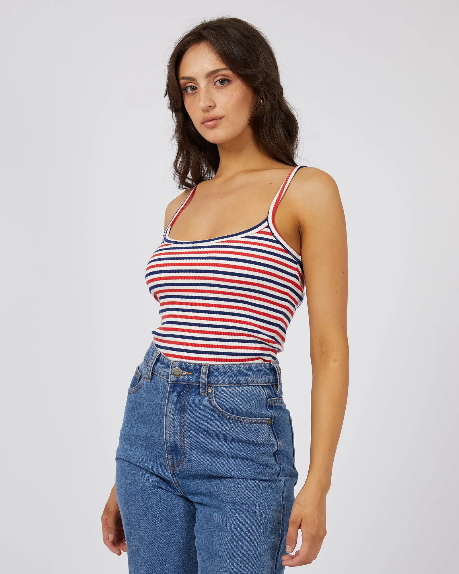 Eve Rib Stripe Cami Navy sold by edge clothing product image thumbnail 4