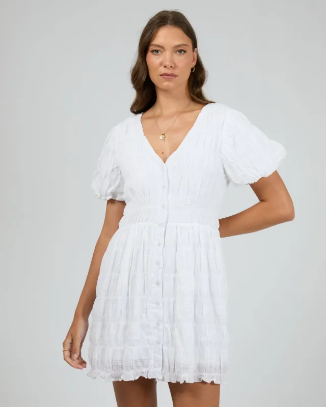 Maude Mini Dress White sold by edge clothing