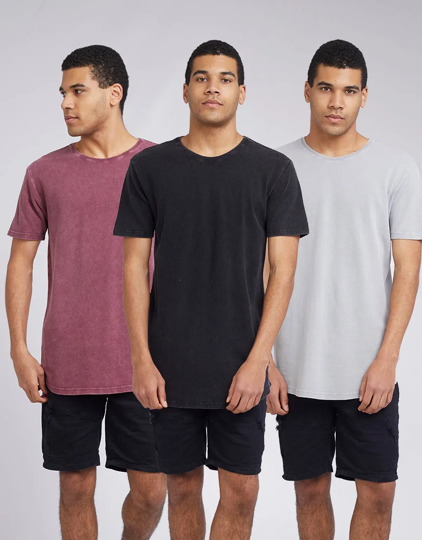 Pique Tee 3 Pack Grey, Burgundy & Black sold by edge clothing