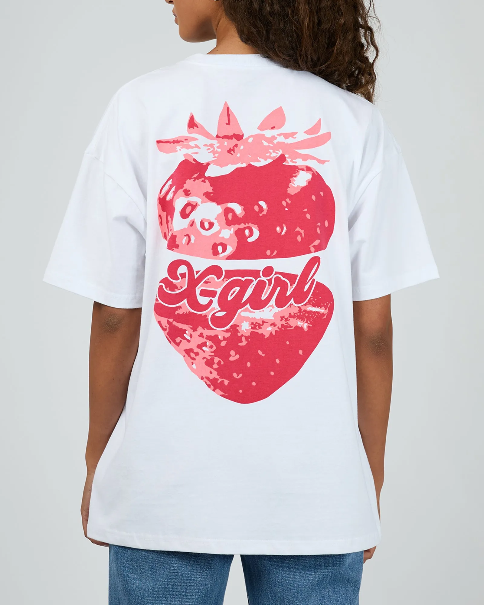 Strawberry Relaxed Tee White sold by edge clothing product image thumbnail 3