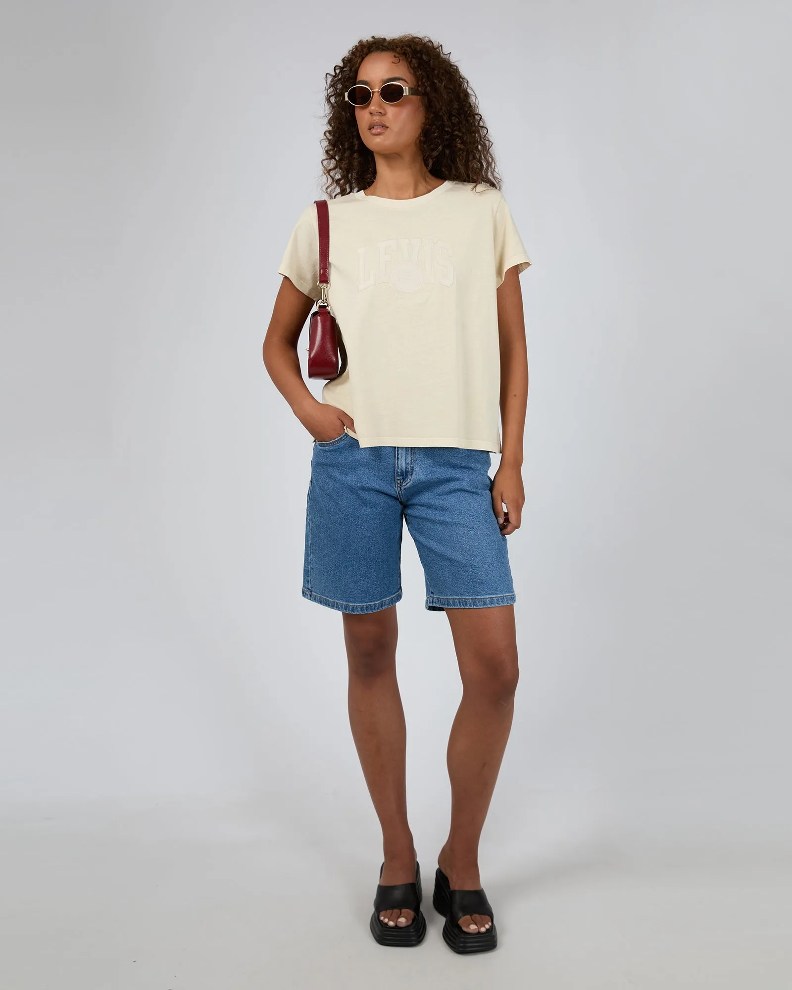 Graphic Boxy Tee White Swan sold by edge clothing