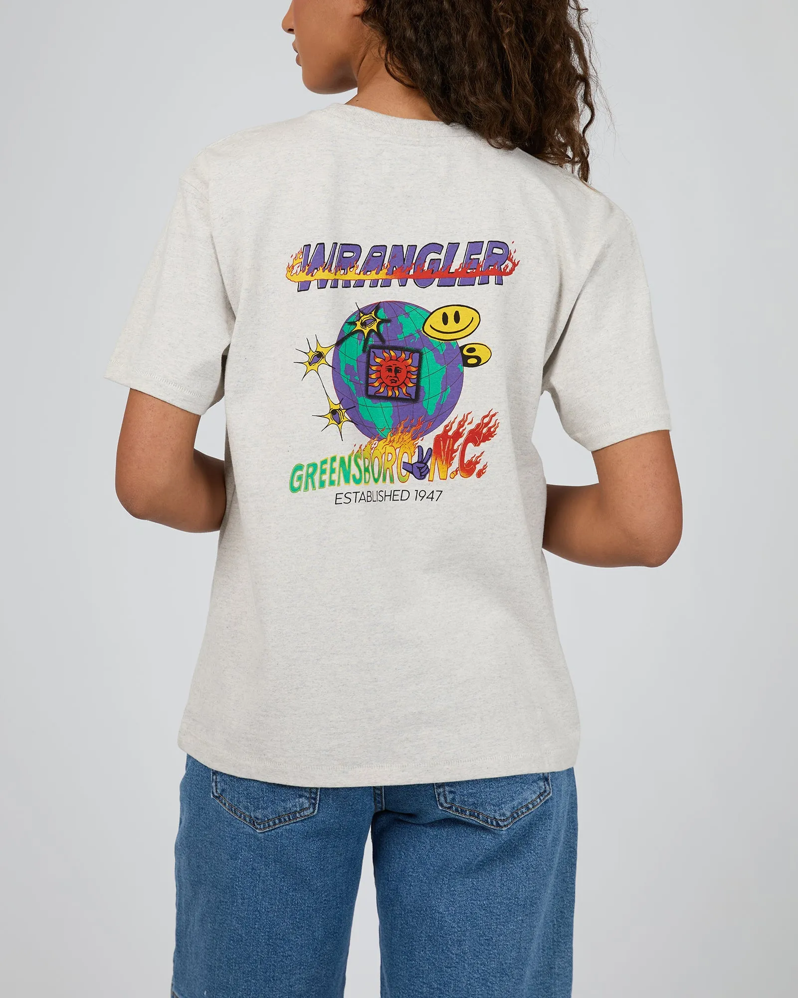 World Tour Relaxed Tee Grey Marle sold by edge clothing product image thumbnail 2