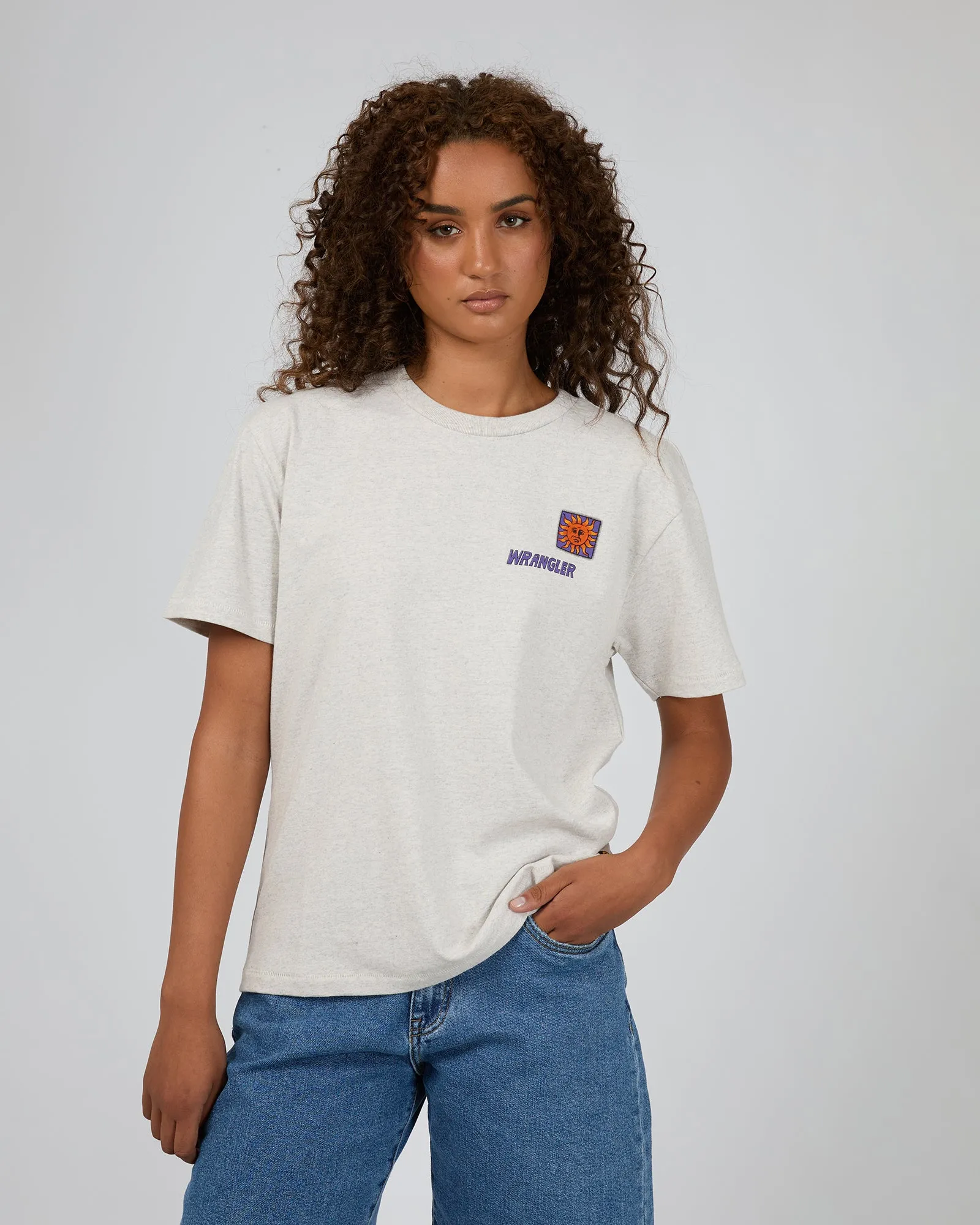 World Tour Relaxed Tee Grey Marle sold by edge clothing product image thumbnail 3
