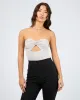 Lottie Bodysuit Natural sold by edge clothing