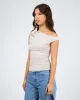 Lottie Top Natural sold by edge clothing