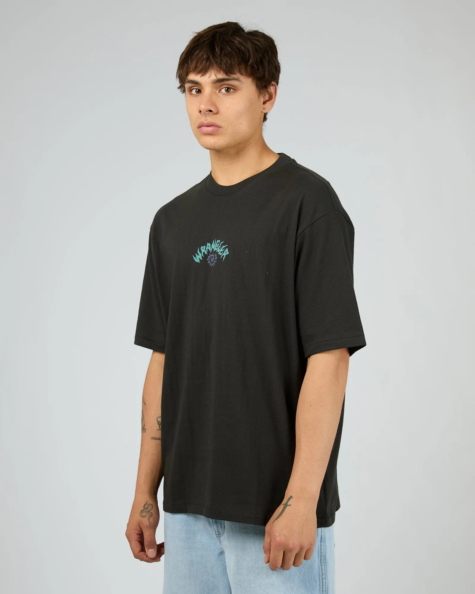 Fossil Shell Slacket Tee Worn Black sold by edge clothing product image thumbnail 4