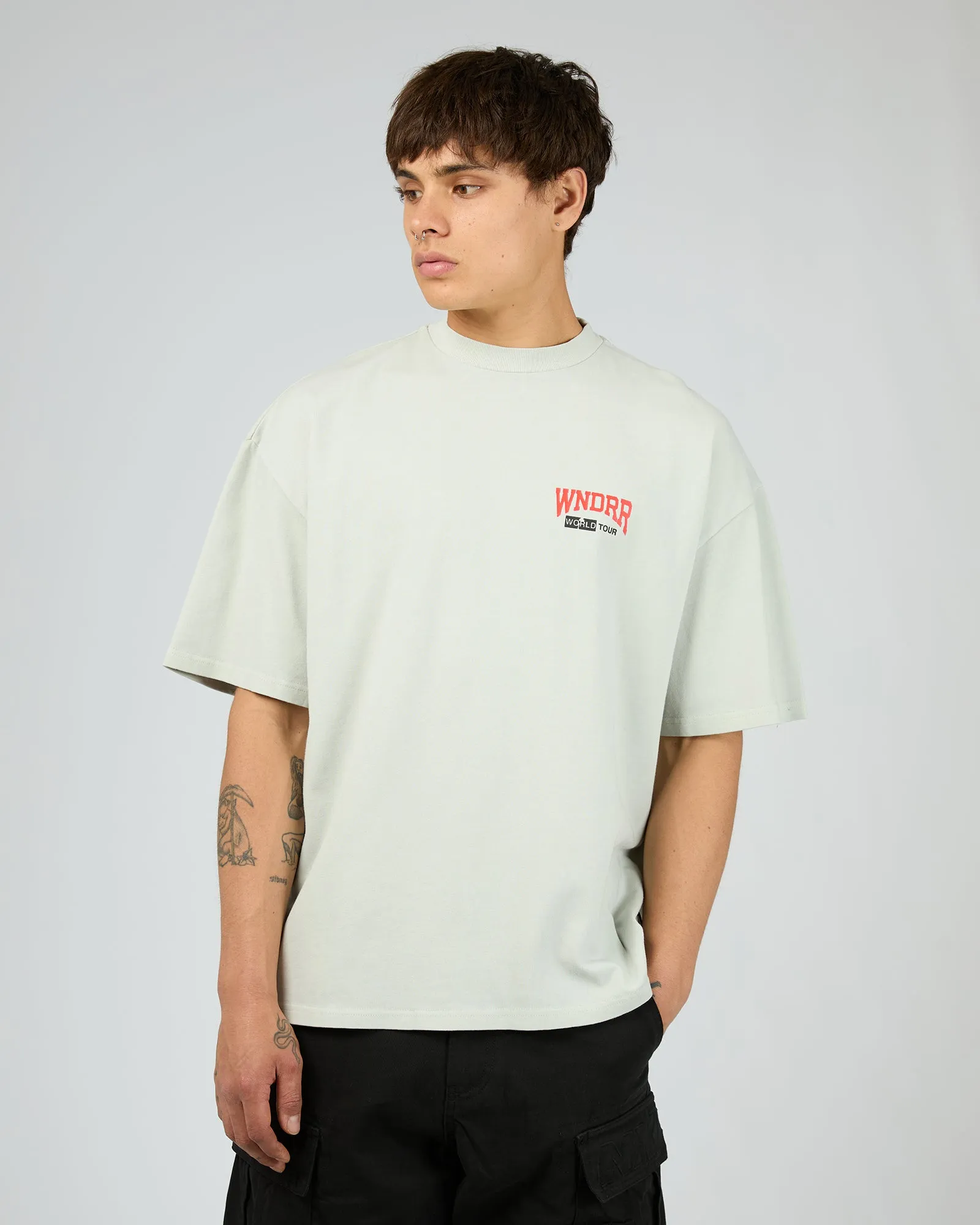 World Tour Heavy Weight Tee Washed White sold by edge clothing product image thumbnail 3