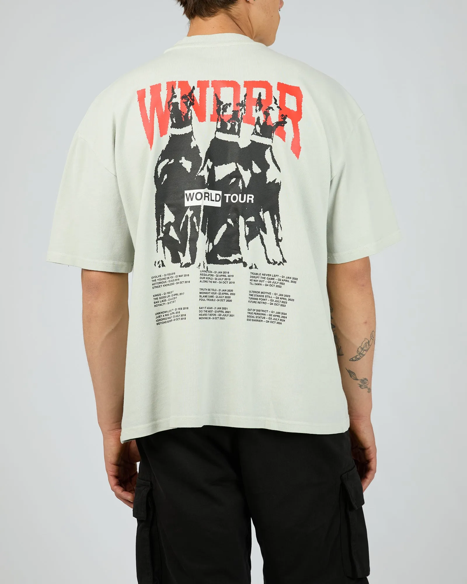 World Tour Heavy Weight Tee Washed White sold by edge clothing product image thumbnail 2
