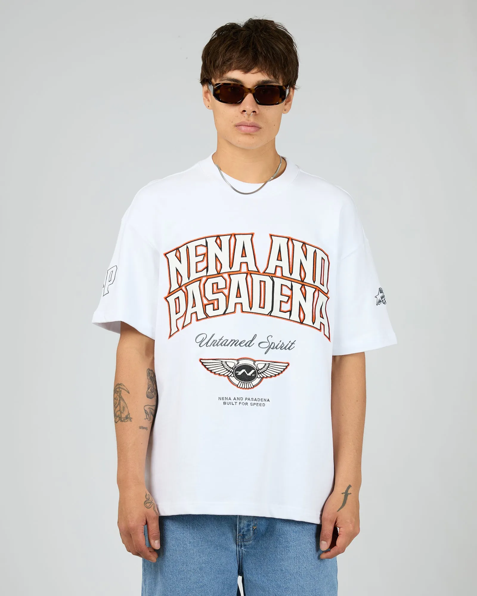 Wings Loopback Raptor Tee White sold by edge clothing product image thumbnail 2