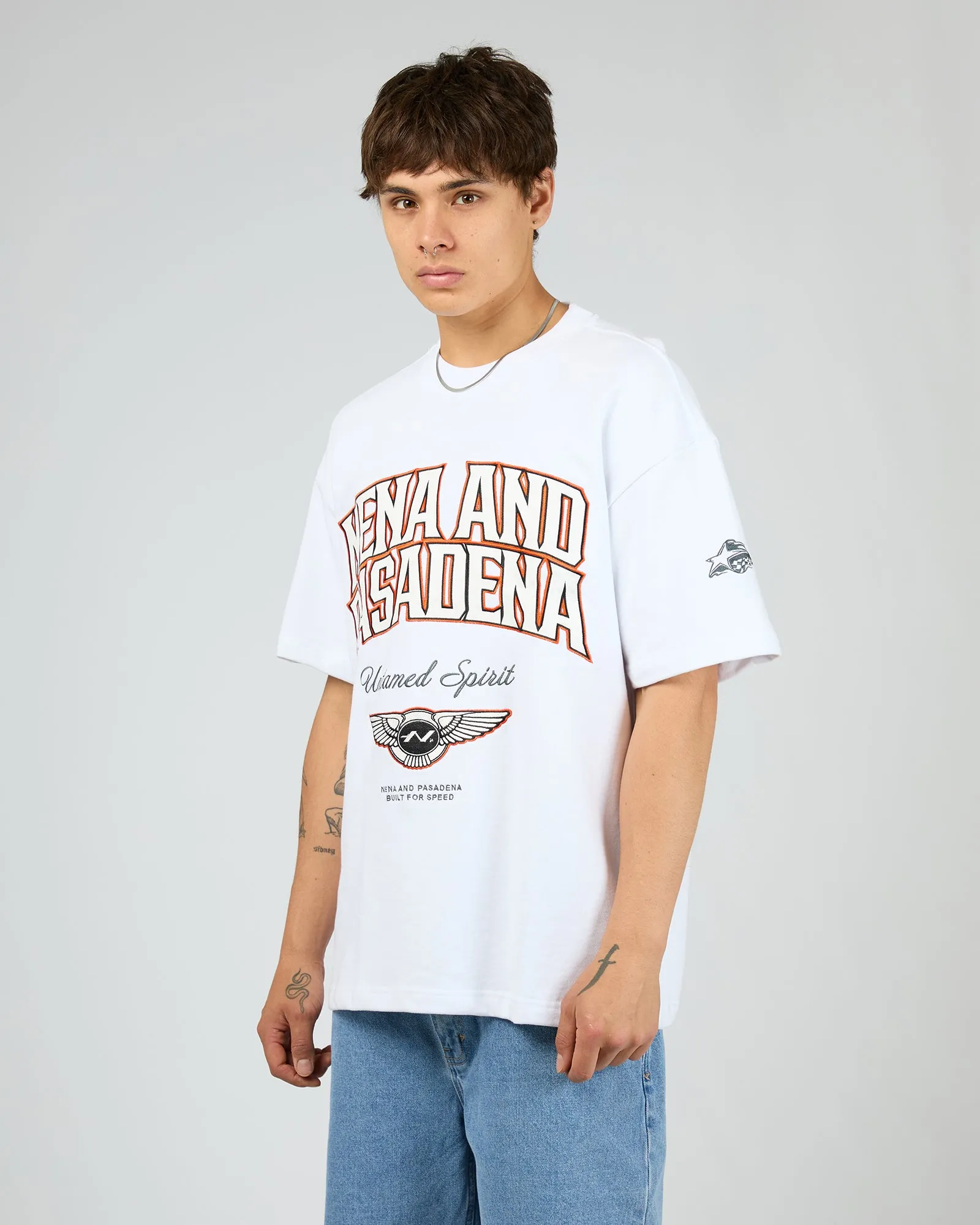 Wings Loopback Raptor Tee White sold by edge clothing product image thumbnail 4