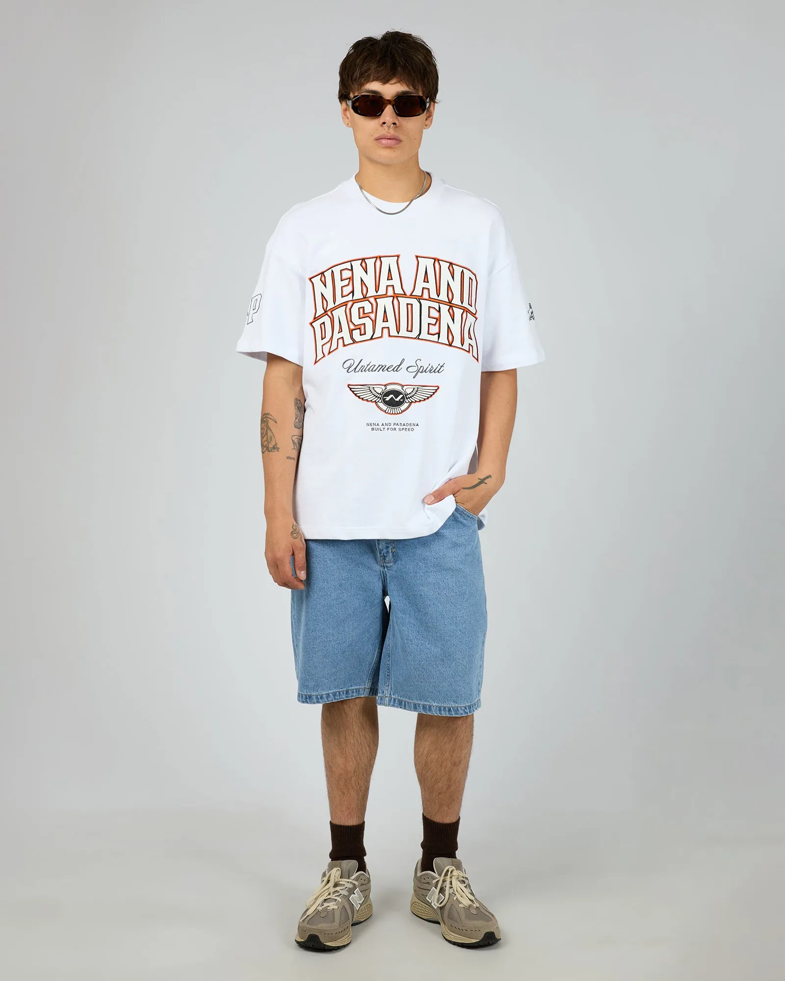 Wings Loopback Raptor Tee White sold by edge clothing