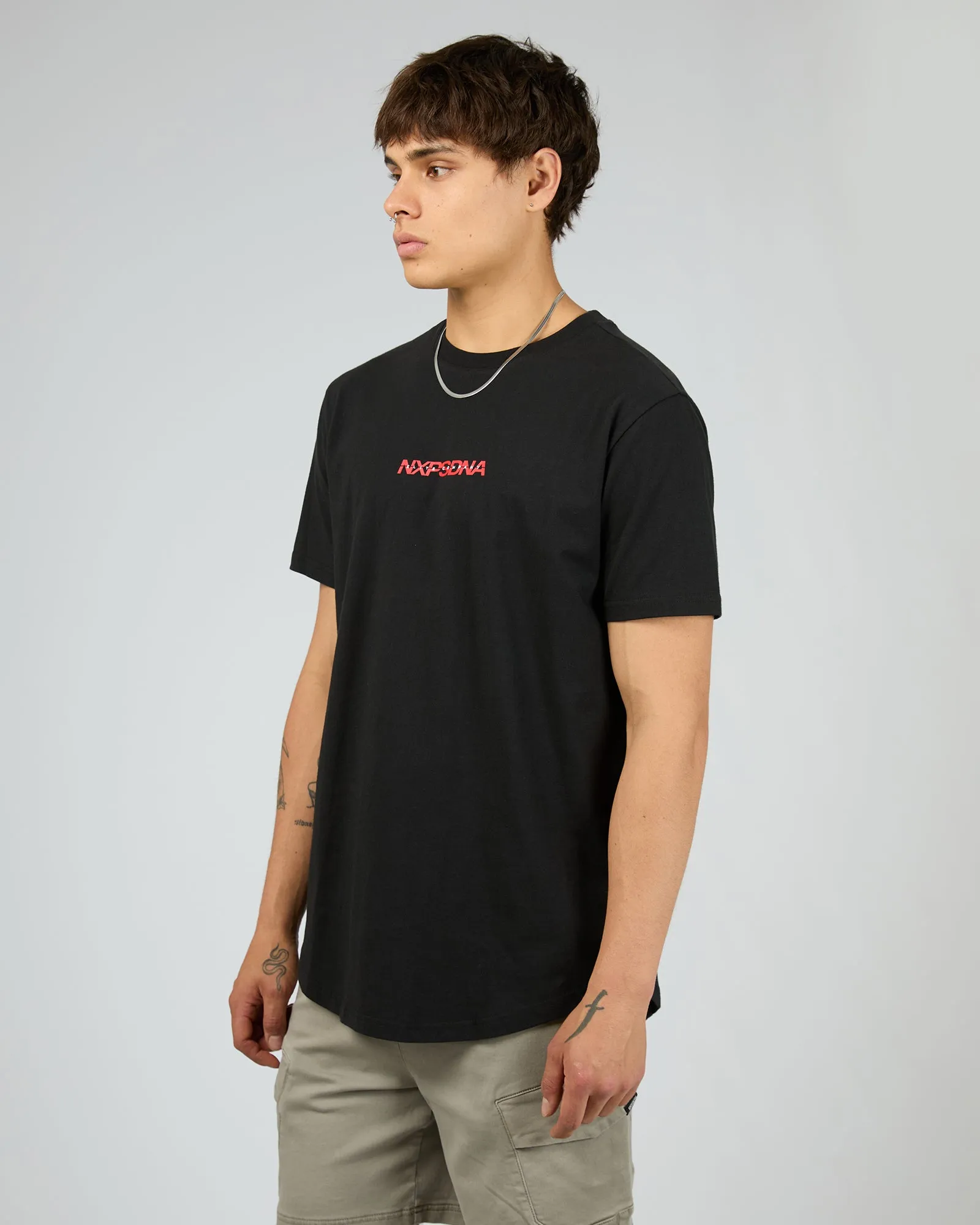 Sine Dual Curve Tee Jet Black sold by edge clothing product image thumbnail 4