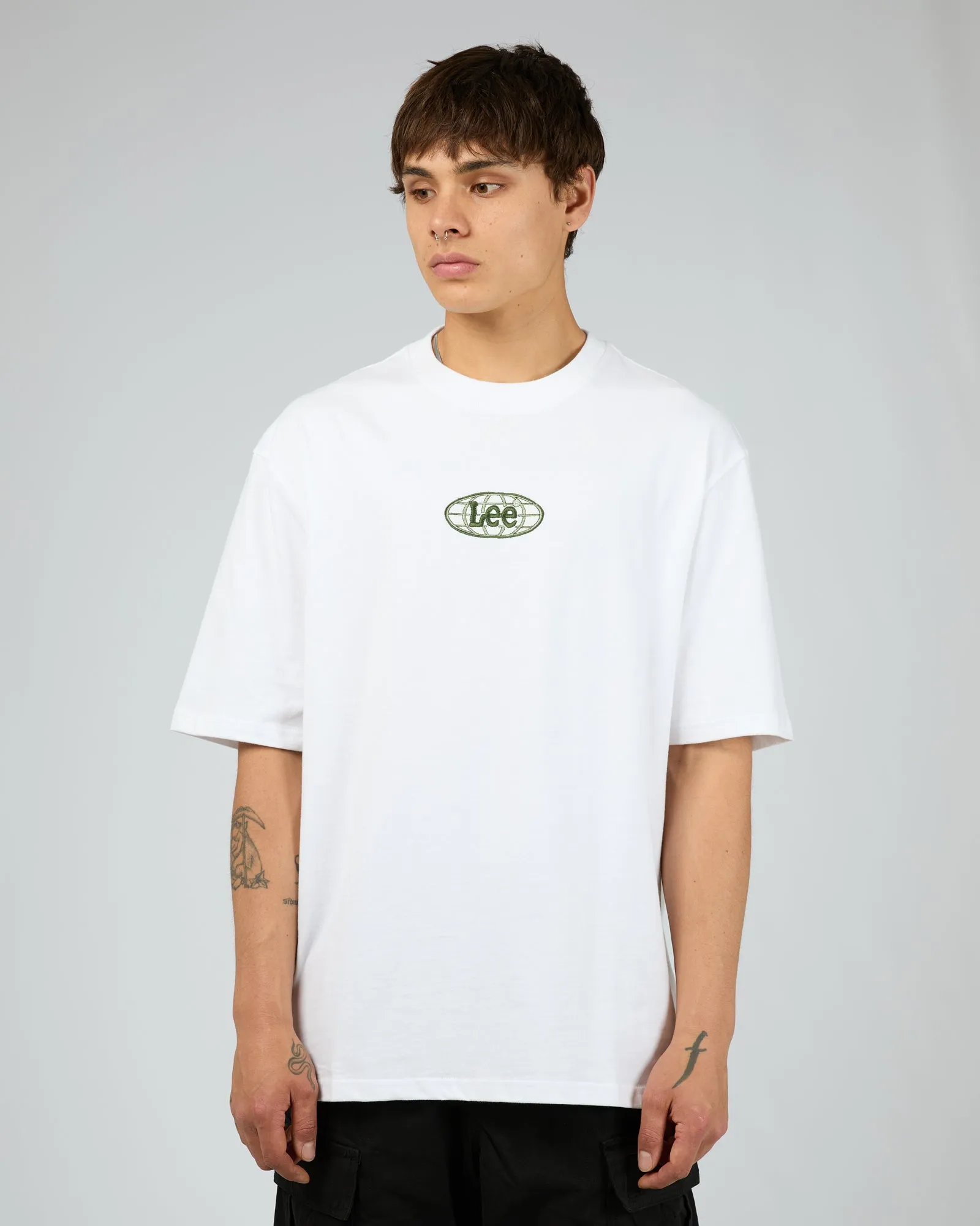 Global Baggy Tee White sold by edge clothing product image thumbnail 3