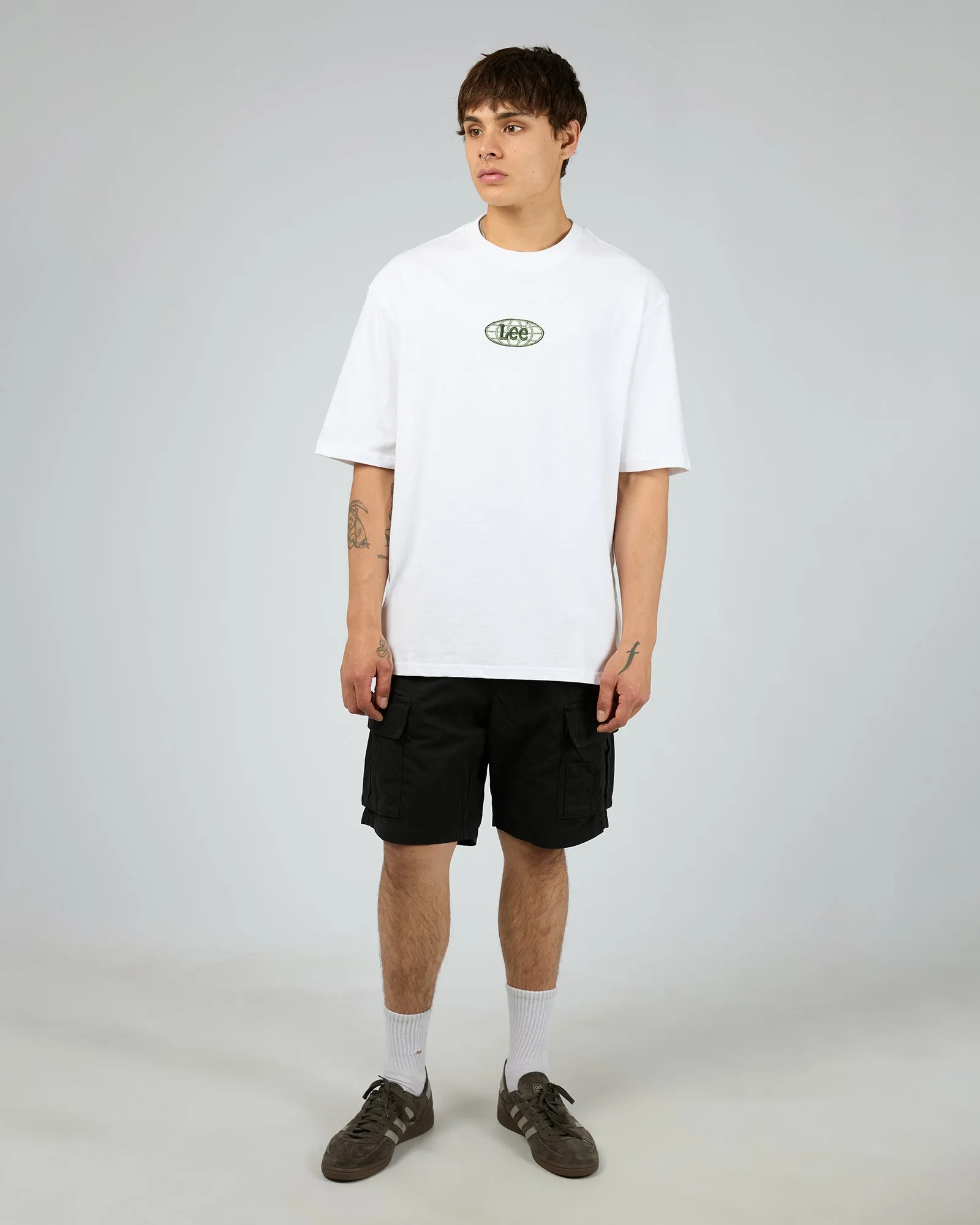 Global Baggy Tee White sold by edge clothing