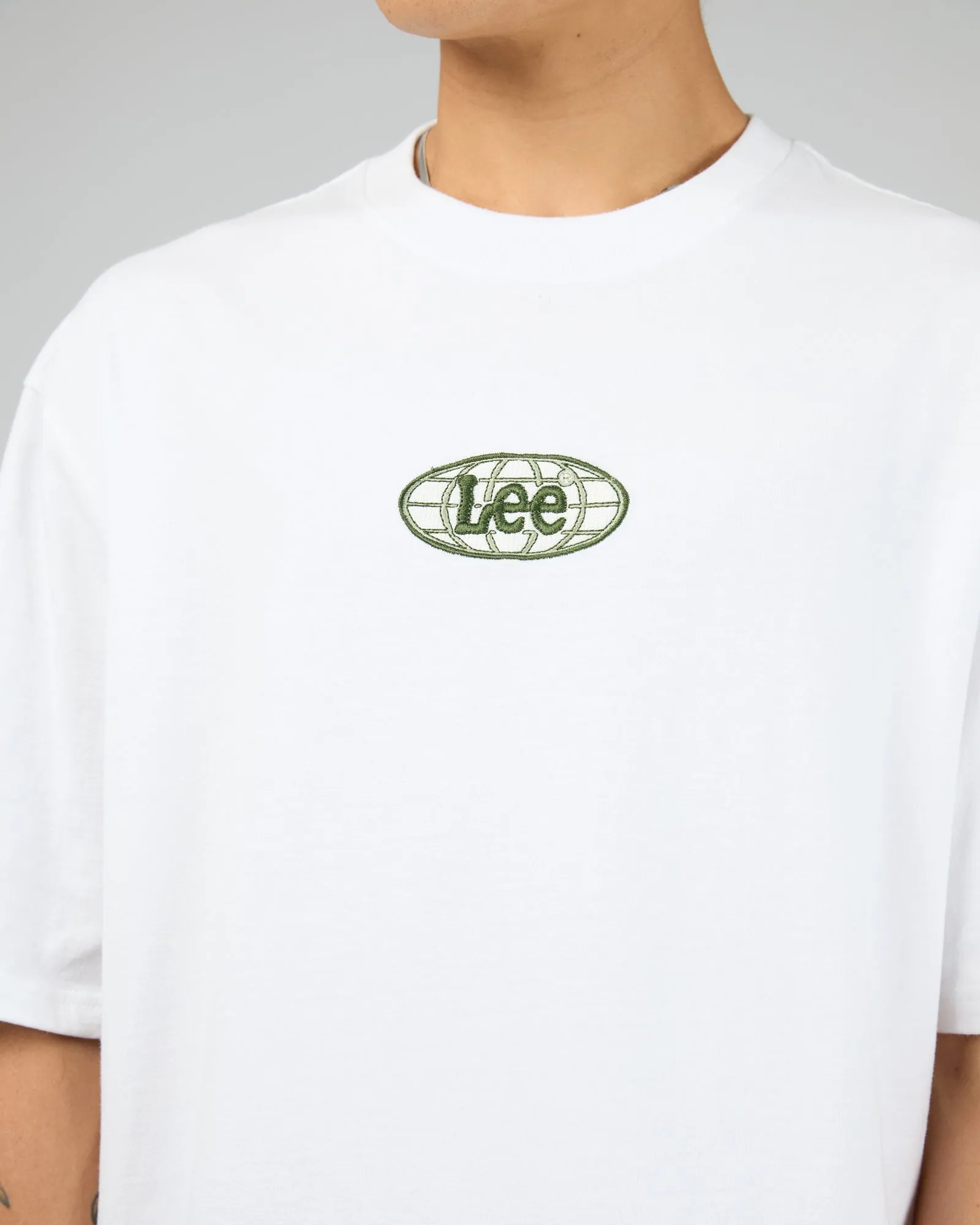 Global Baggy Tee White sold by edge clothing product image thumbnail 5