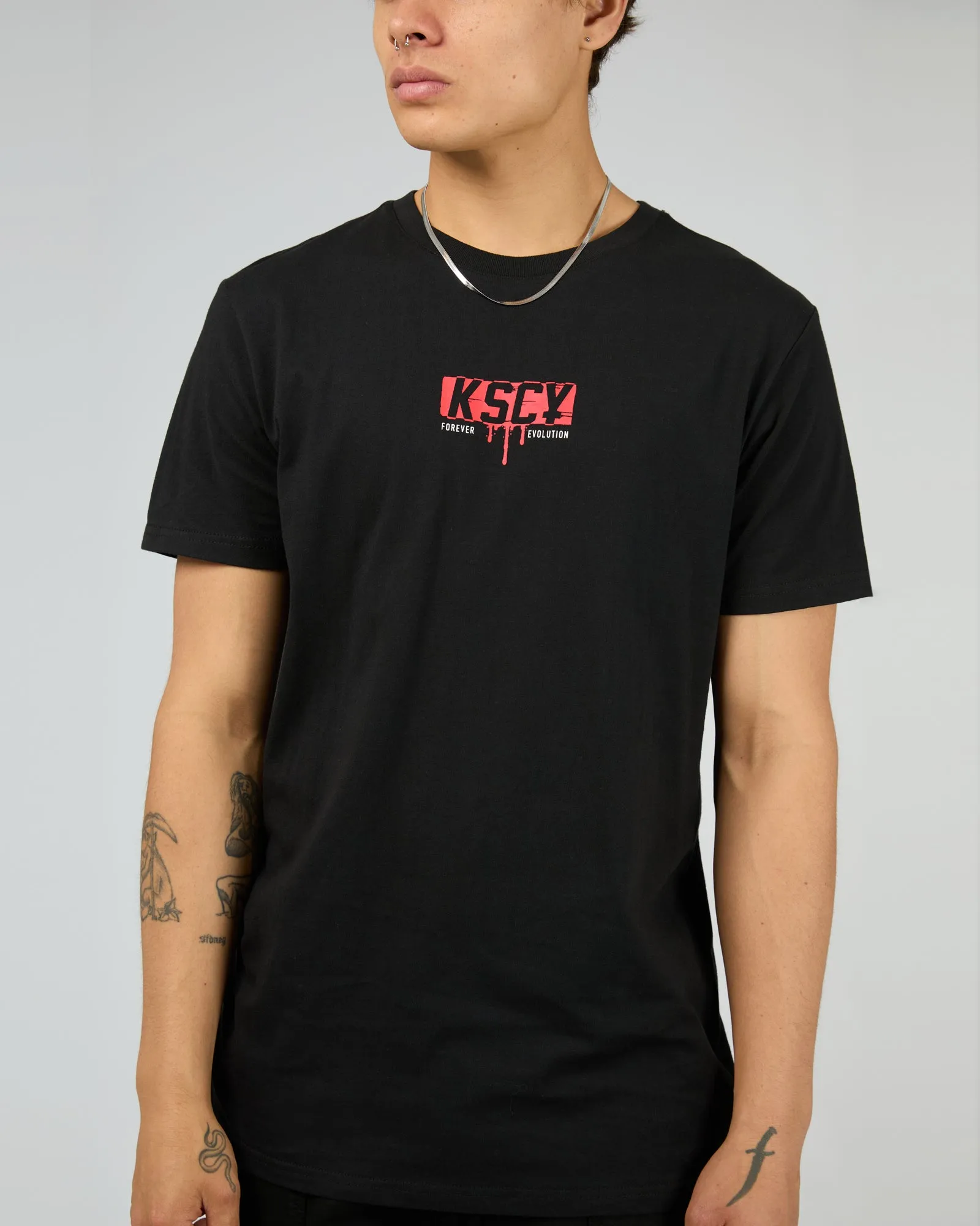 Ripped Dual Curved Tee Black sold by edge clothing product image thumbnail 5