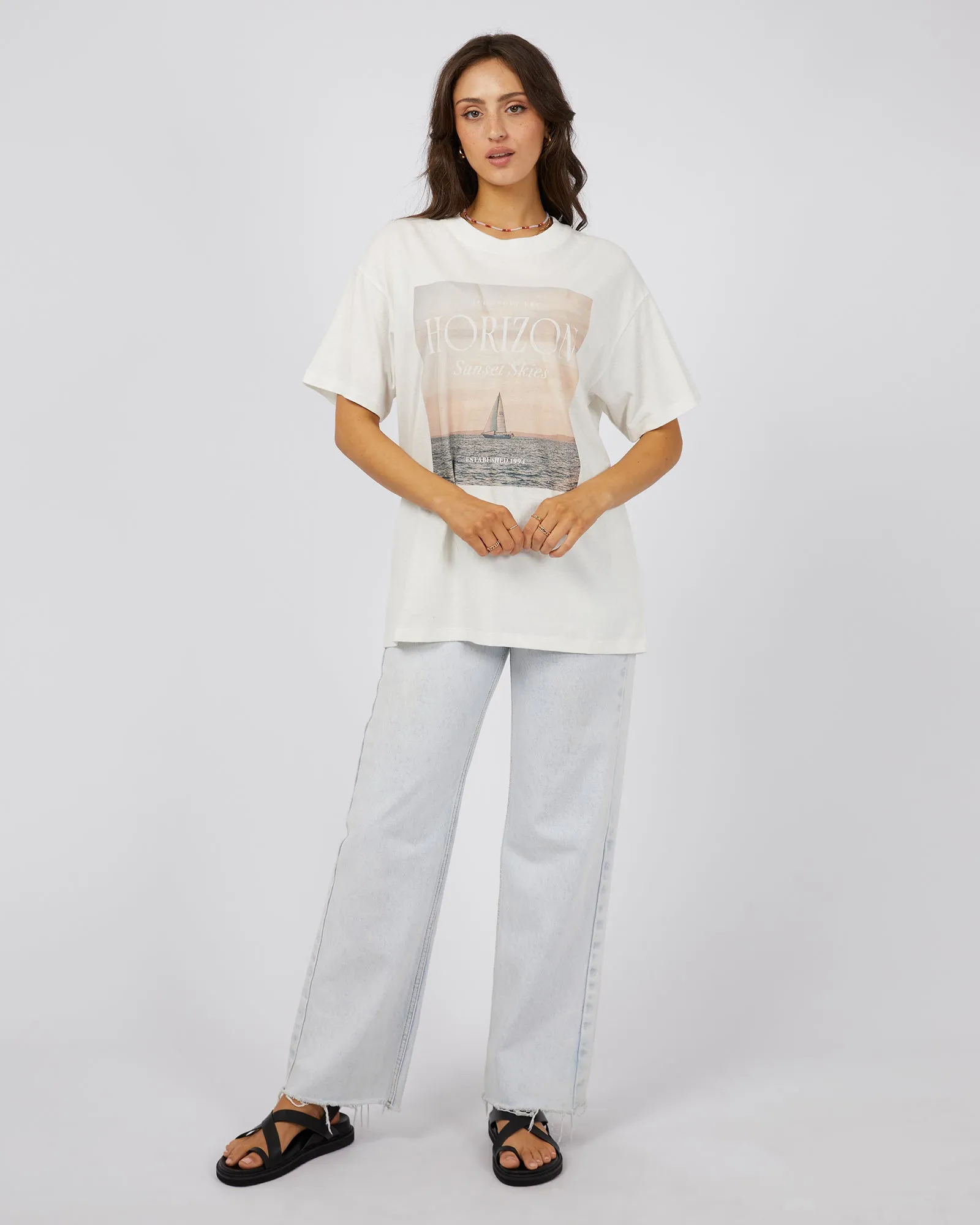 Horizon Oversized Tee Vintage White sold by edge clothing product image thumbnail 2