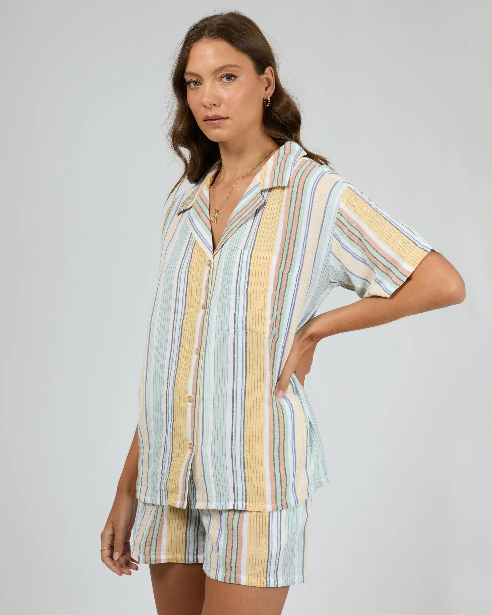 Cindy Short Sleeve Shirt Green sold by edge clothing product image thumbnail 4