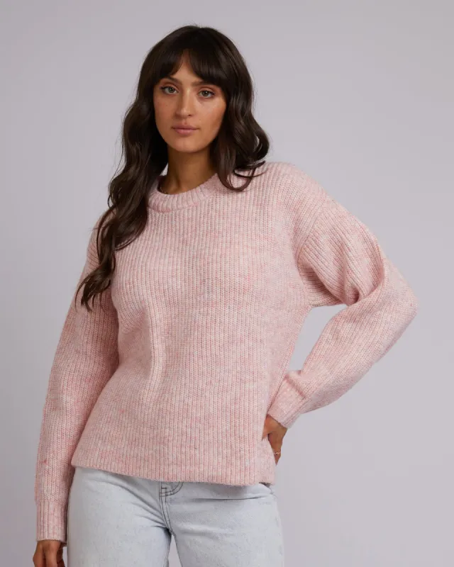 Joey Knit Crew Pink sold by edge clothing