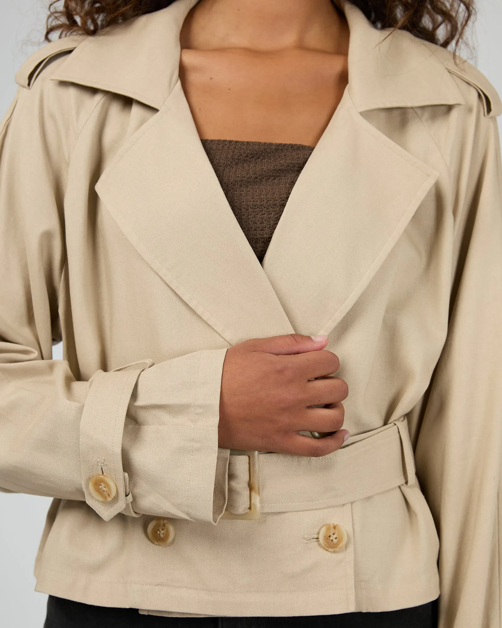 Toledo Crop Trench Bone sold by edge clothing product image thumbnail 5
