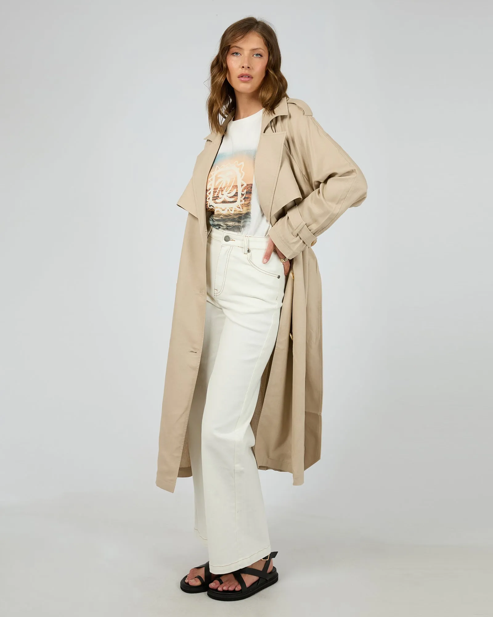 Toledo Trench Coat Bone sold by edge clothing product image thumbnail 4