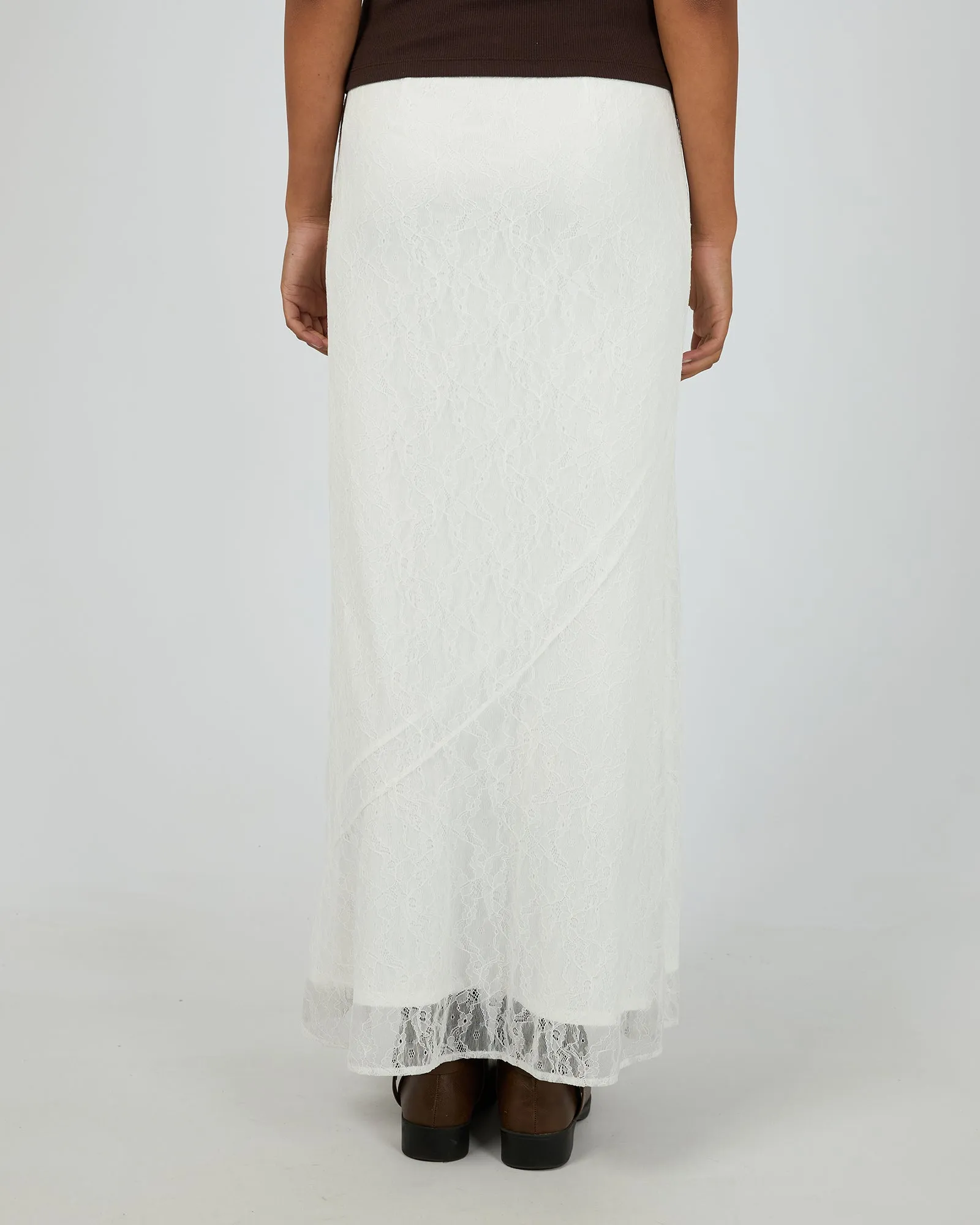 Camile Lace Maxi Skirt White sold by edge clothing product image thumbnail 3
