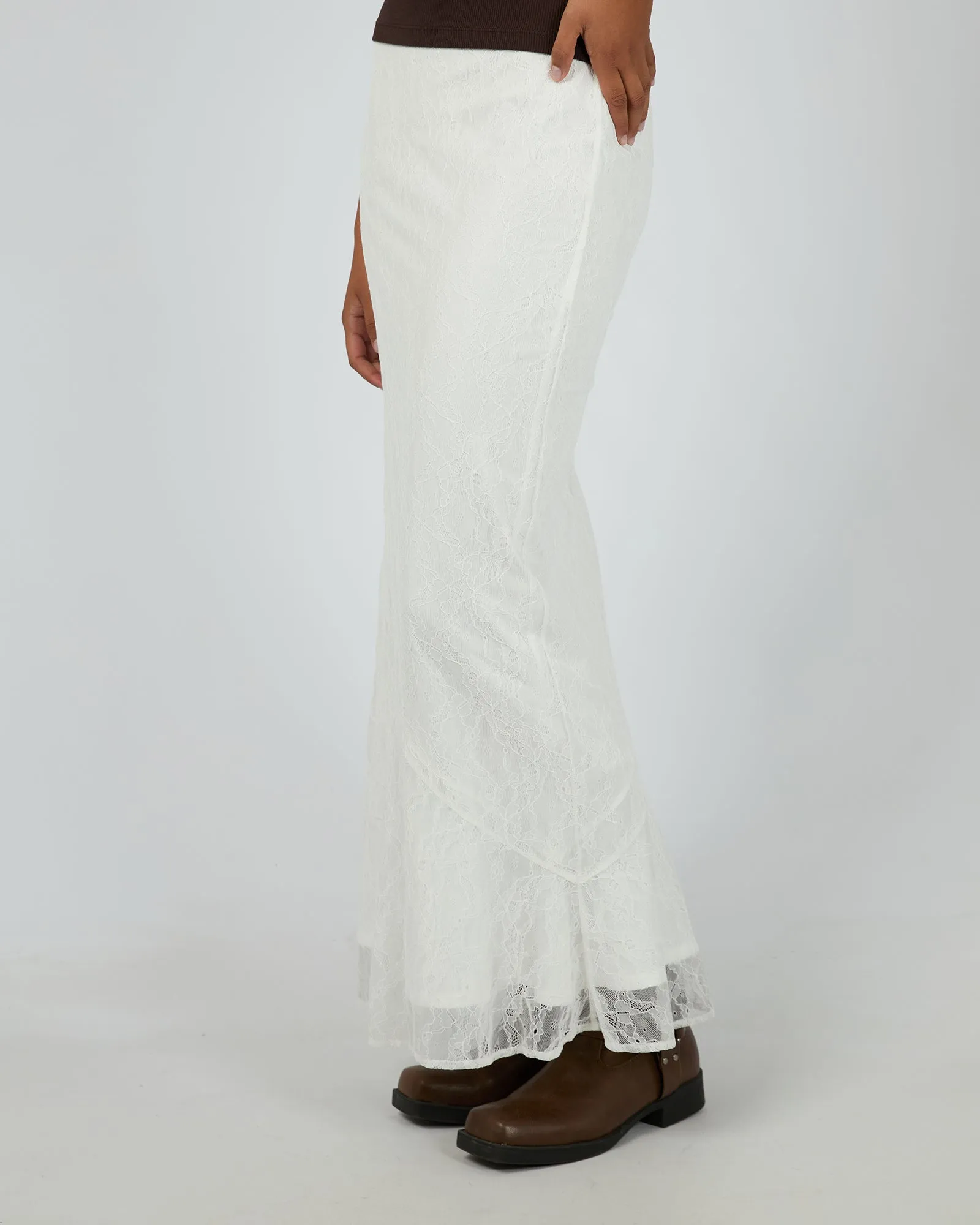 Camile Lace Maxi Skirt White sold by edge clothing product image thumbnail 4