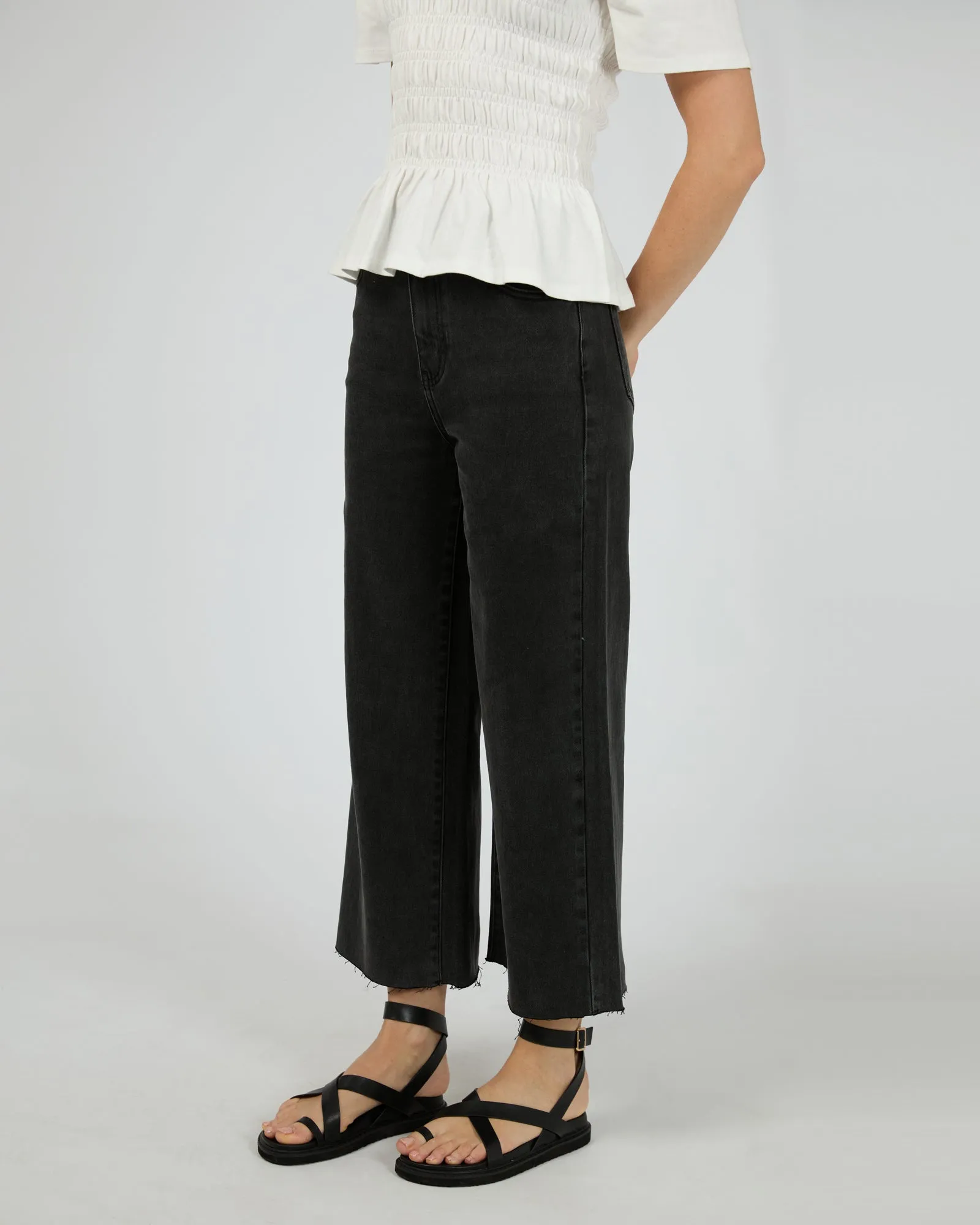 Charlie High Rise Wide Leg Washed Black sold by edge clothing product image thumbnail 4