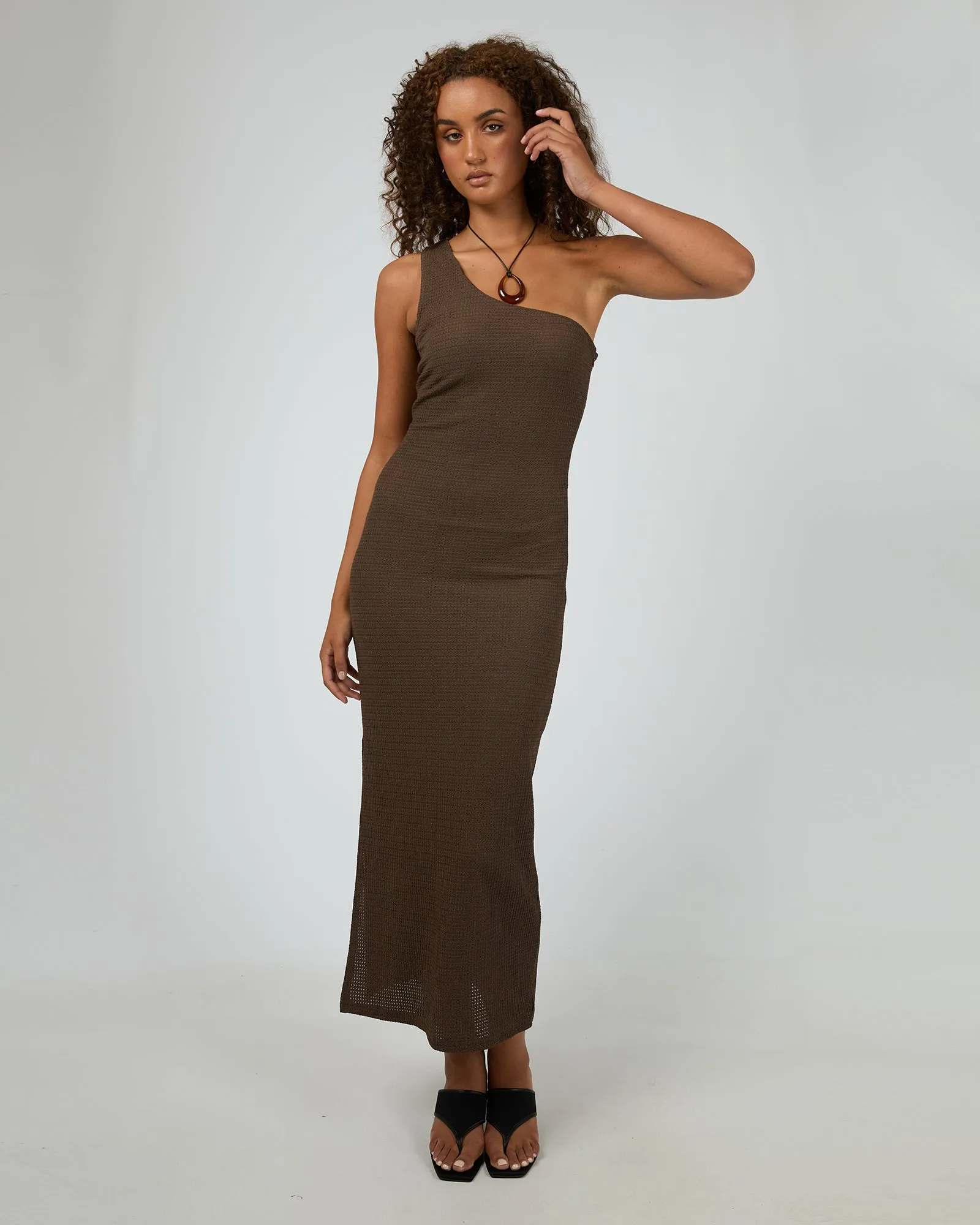 Mirador Maxi Dress Brown sold by edge clothing