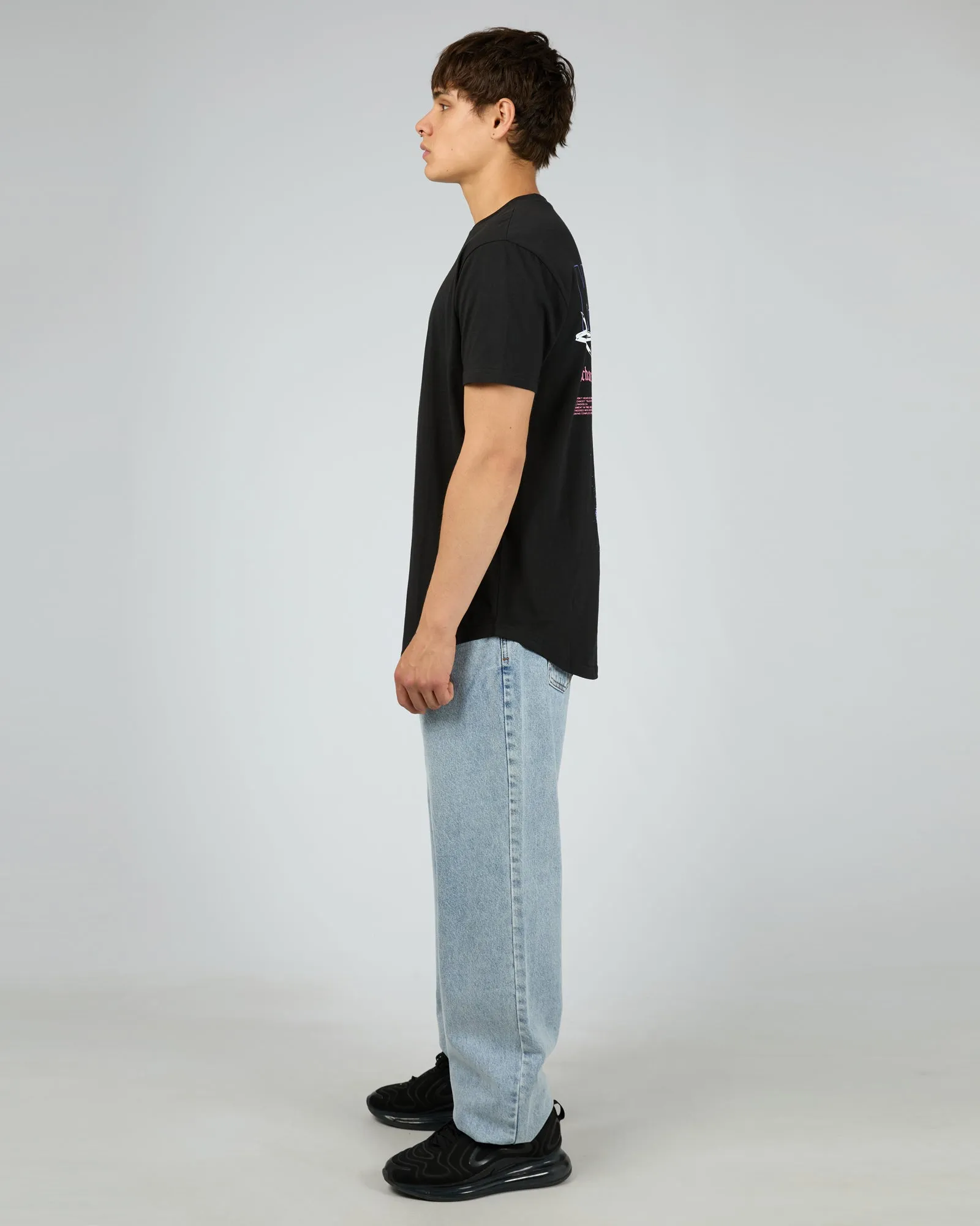 Zingify Dual Curved Tee Jet Black sold by edge clothing product image thumbnail 5